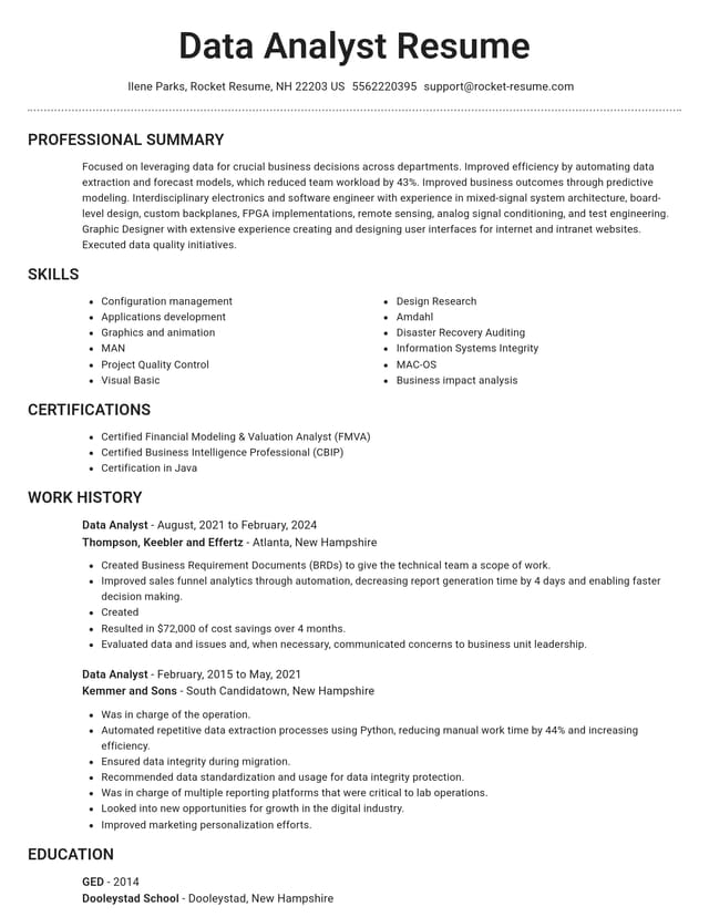 Brilliant resume template