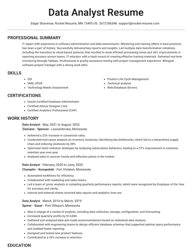 Brilliant resume template