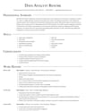 Data Analyst resume template