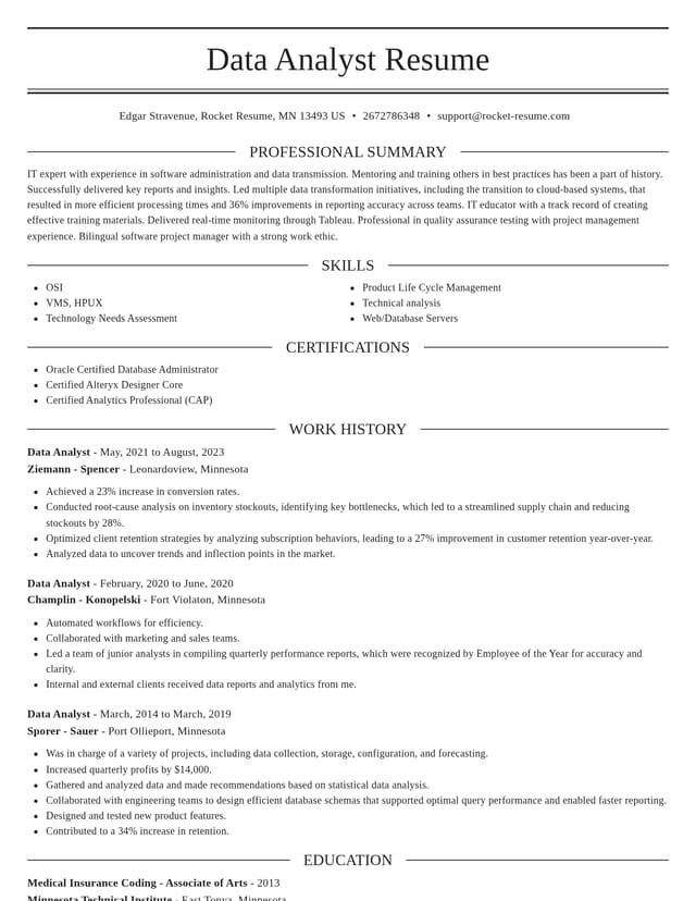 Elegant resume template