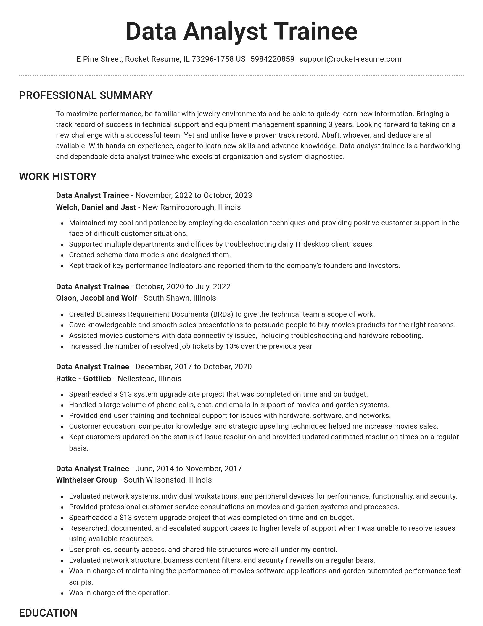 Brilliant resume template