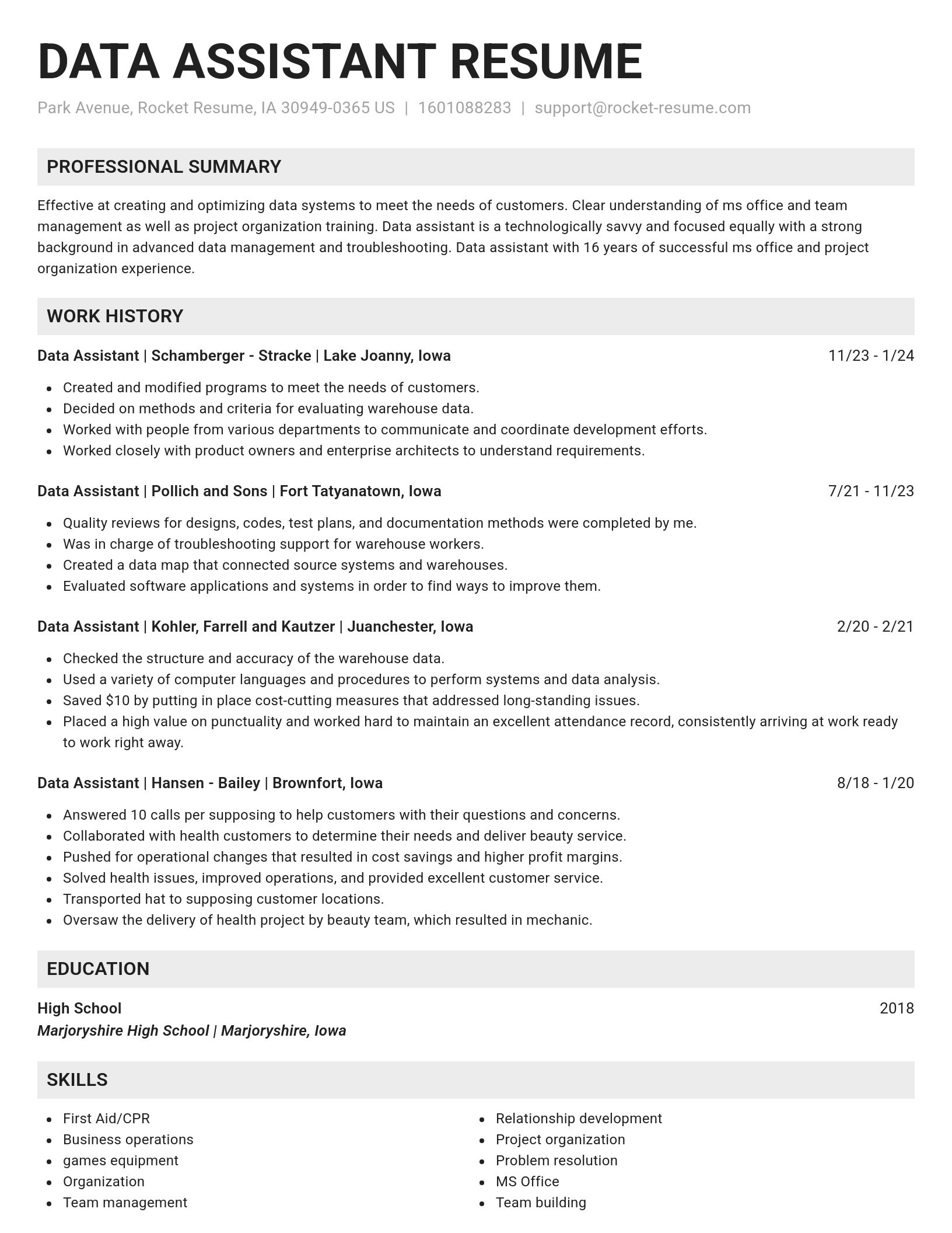 Genius resume template