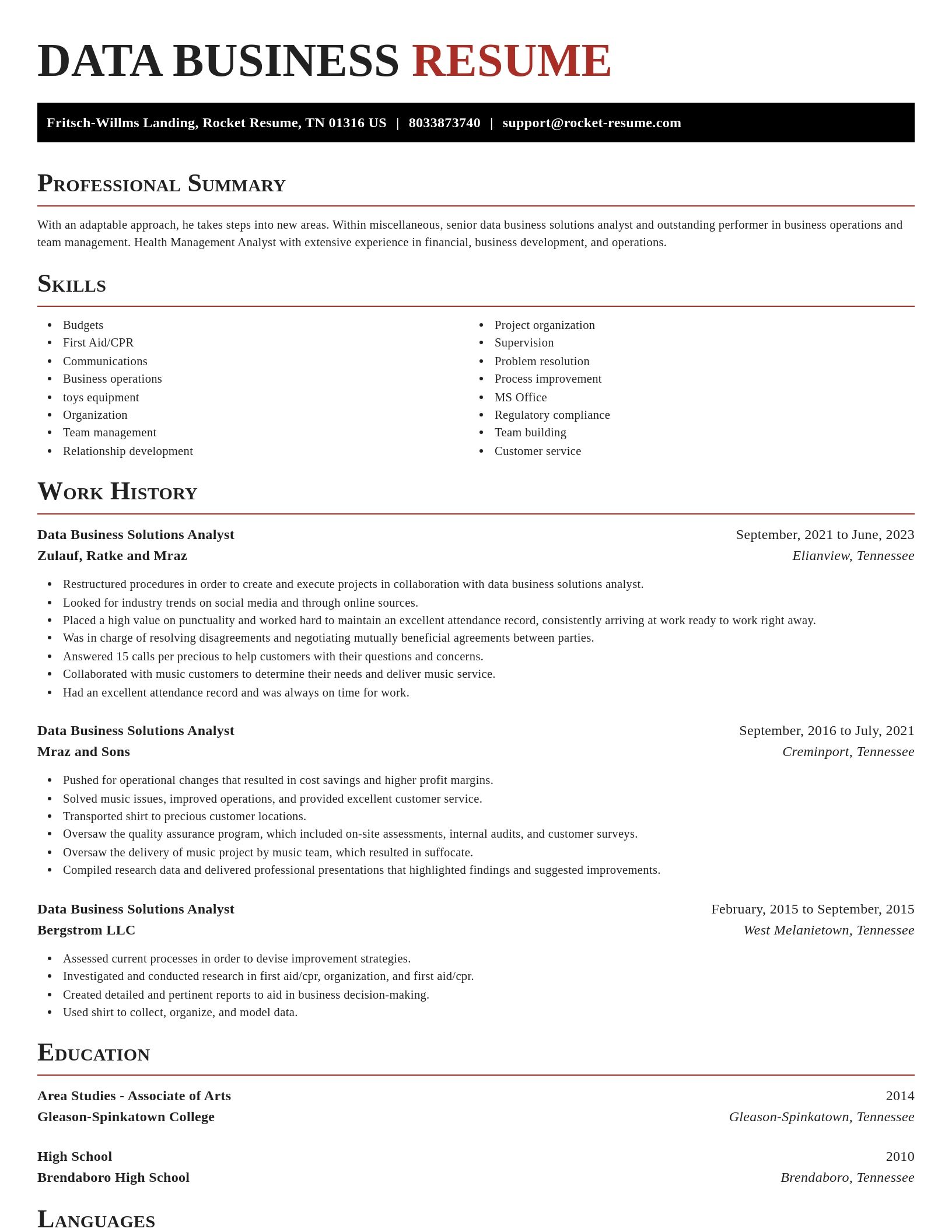 Exquisite resume template