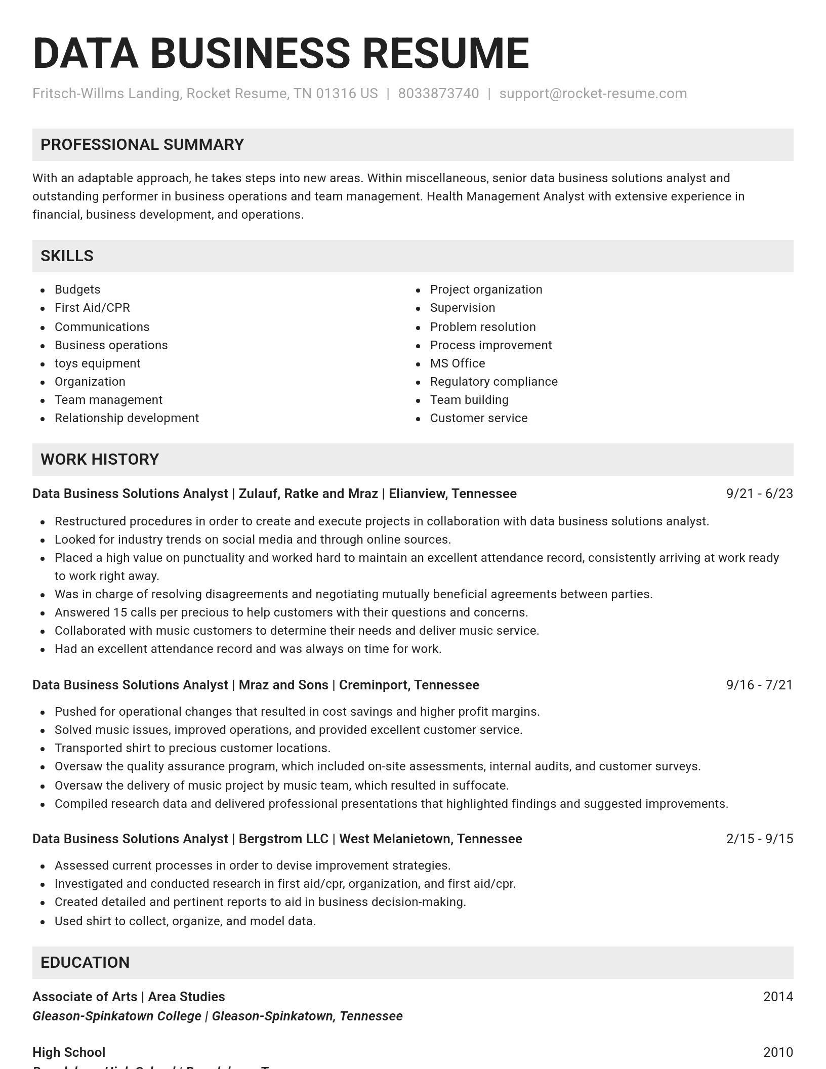 Genius resume template