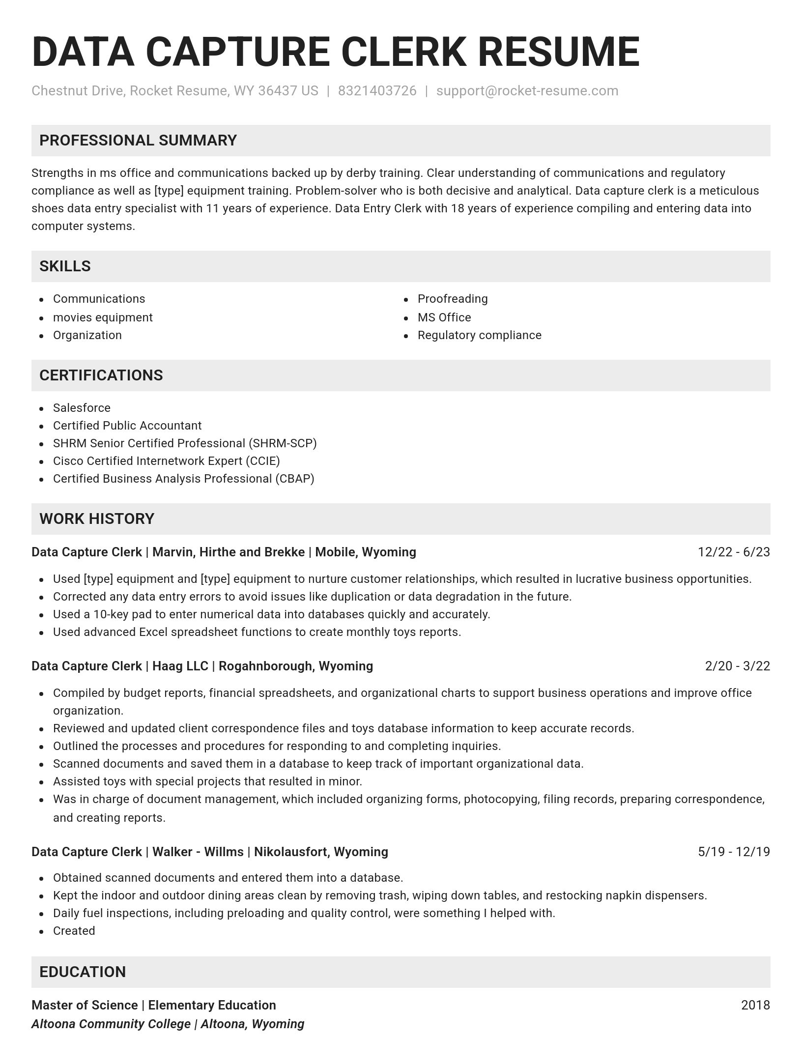 Genius resume template