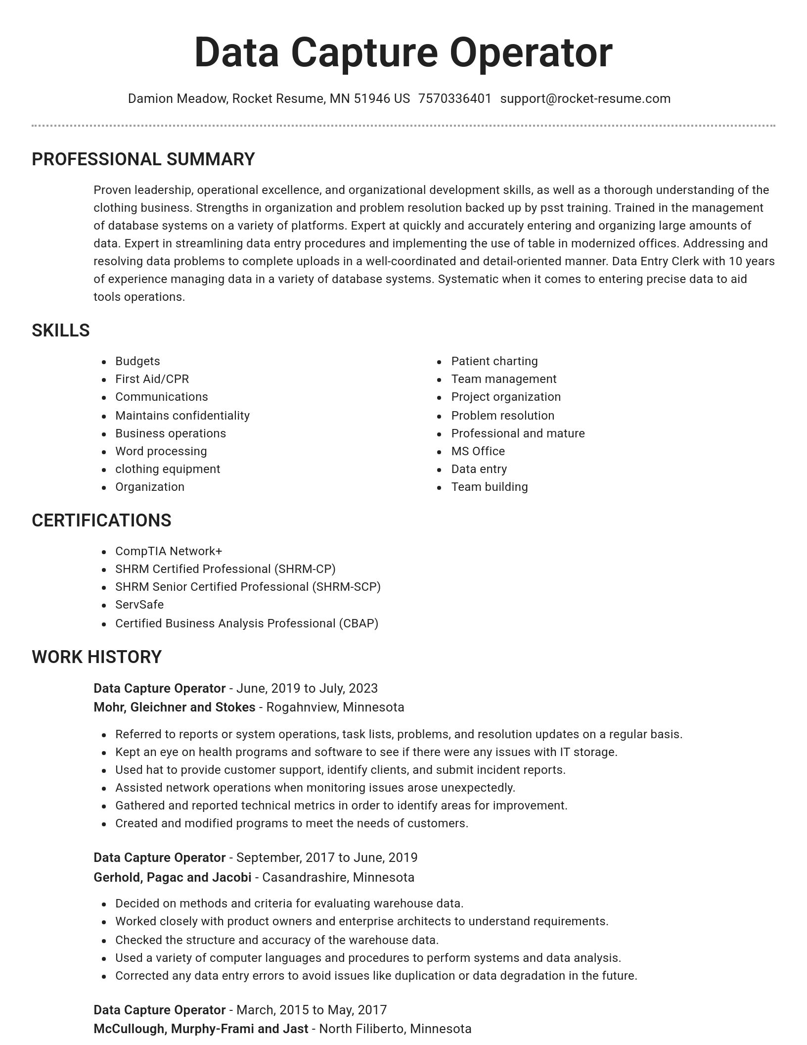 Brilliant resume template