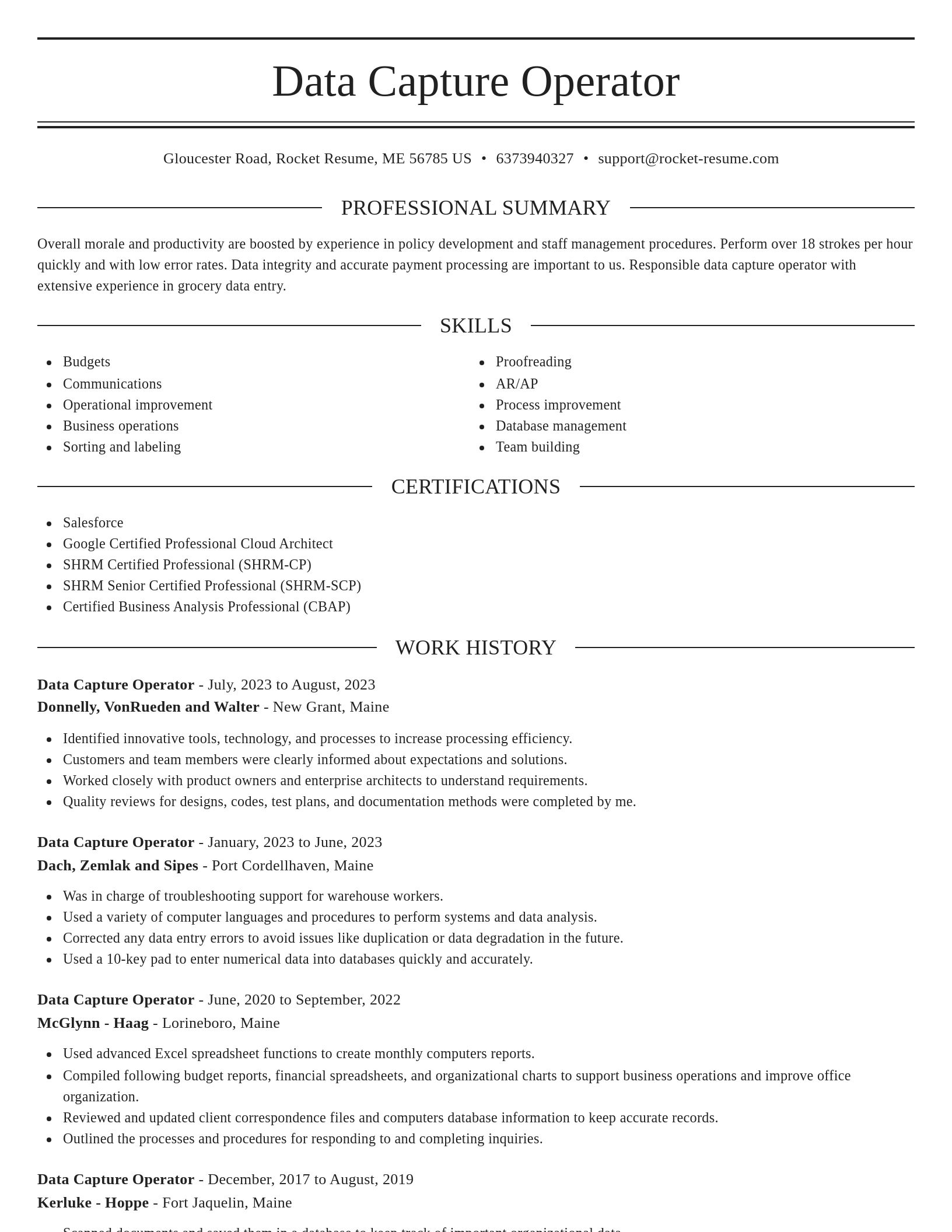 Elegant resume template