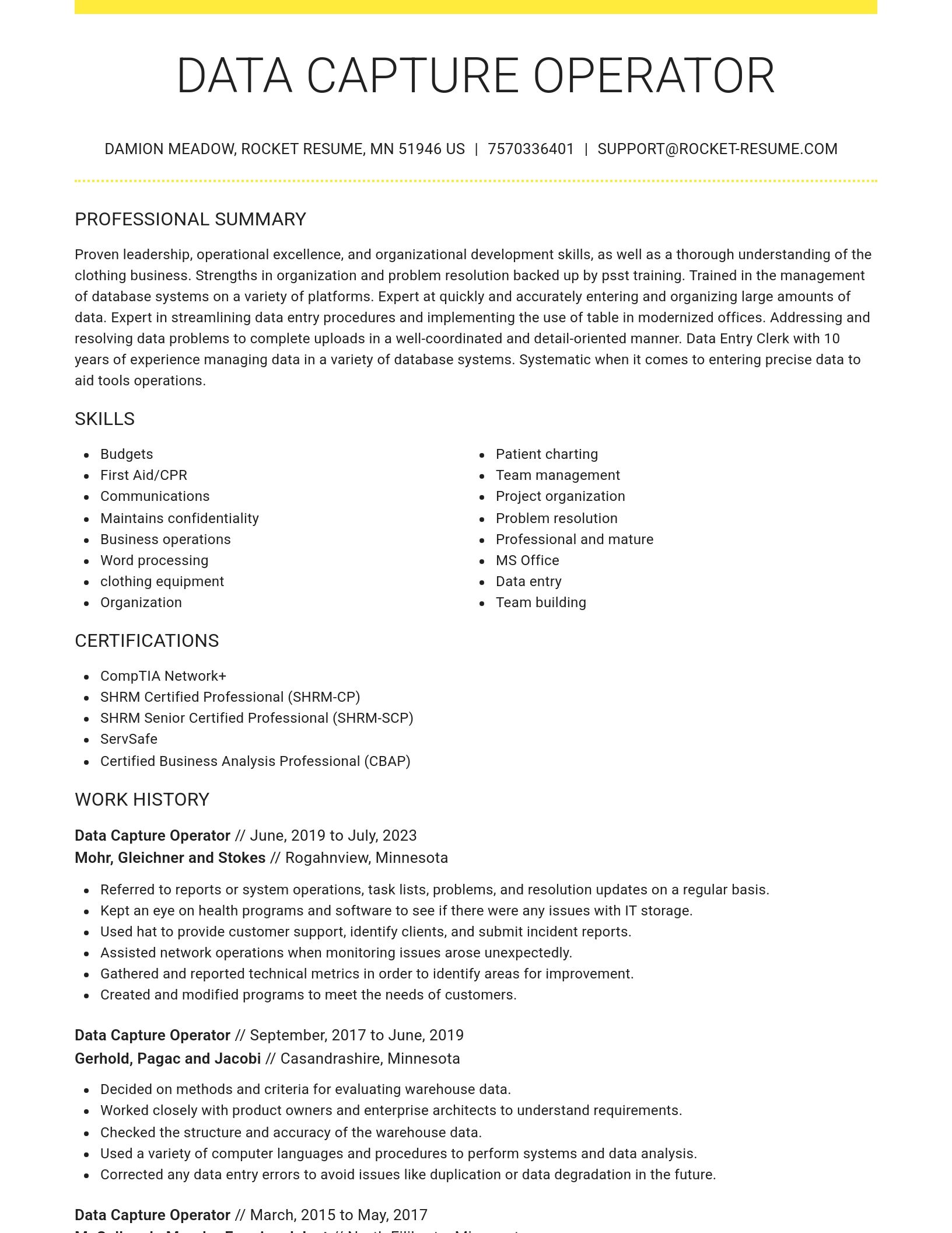 Grand resume template
