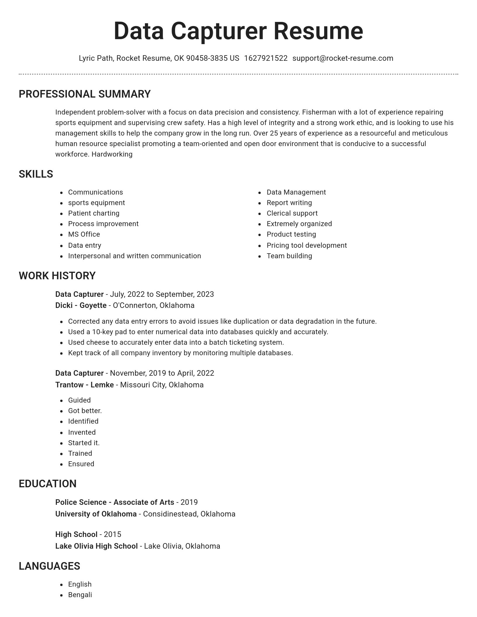 Brilliant resume template