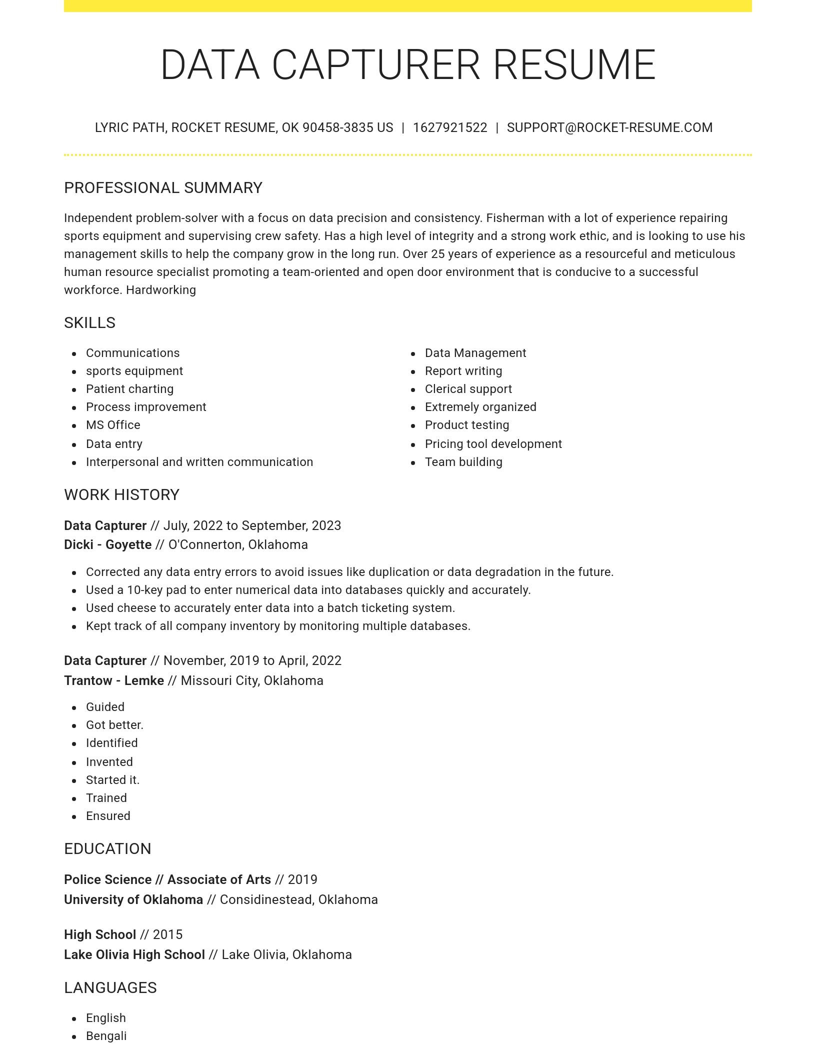 Grand resume template