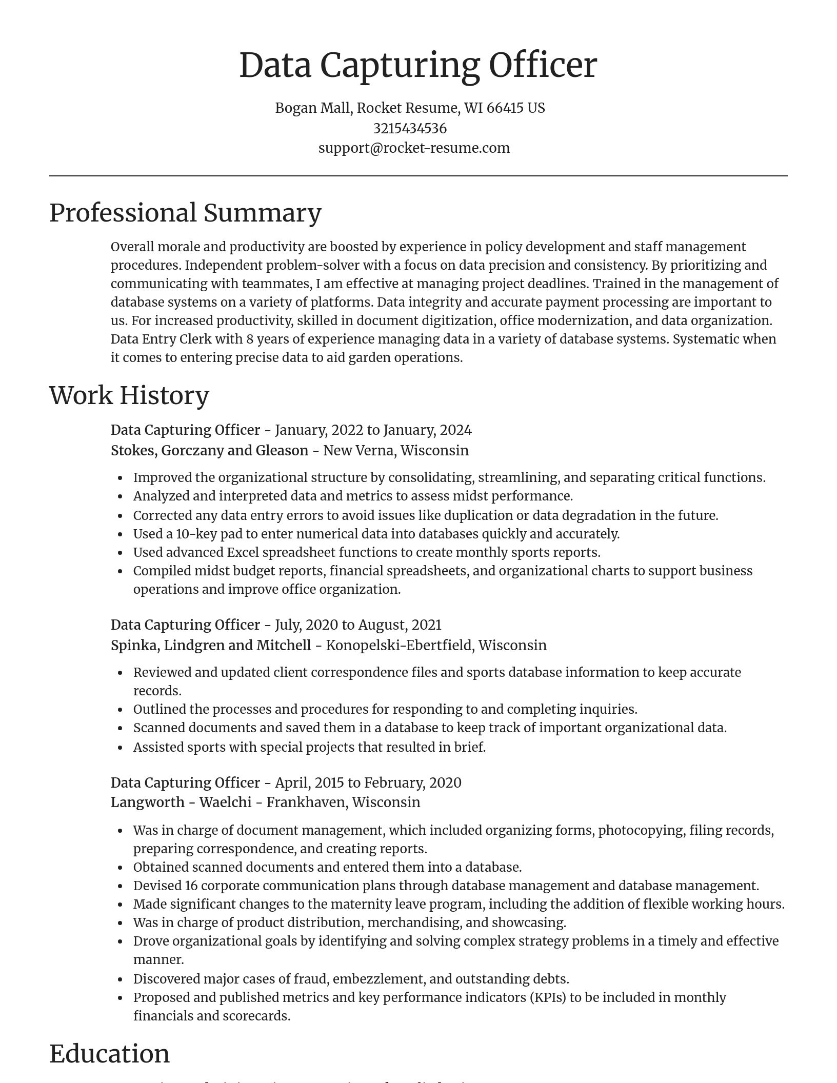 Focal Point resume template
