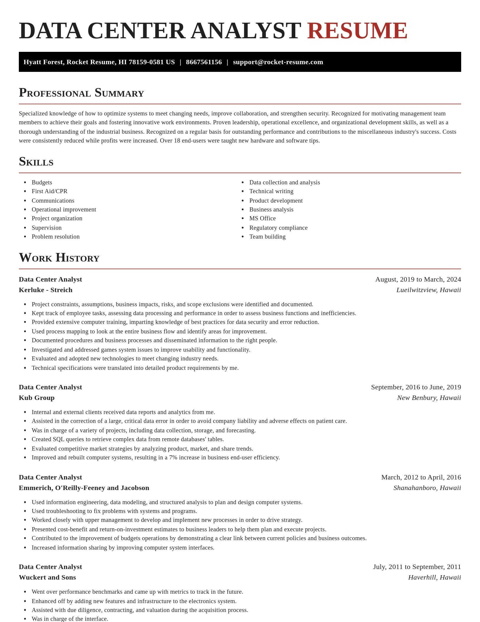 Exquisite resume template
