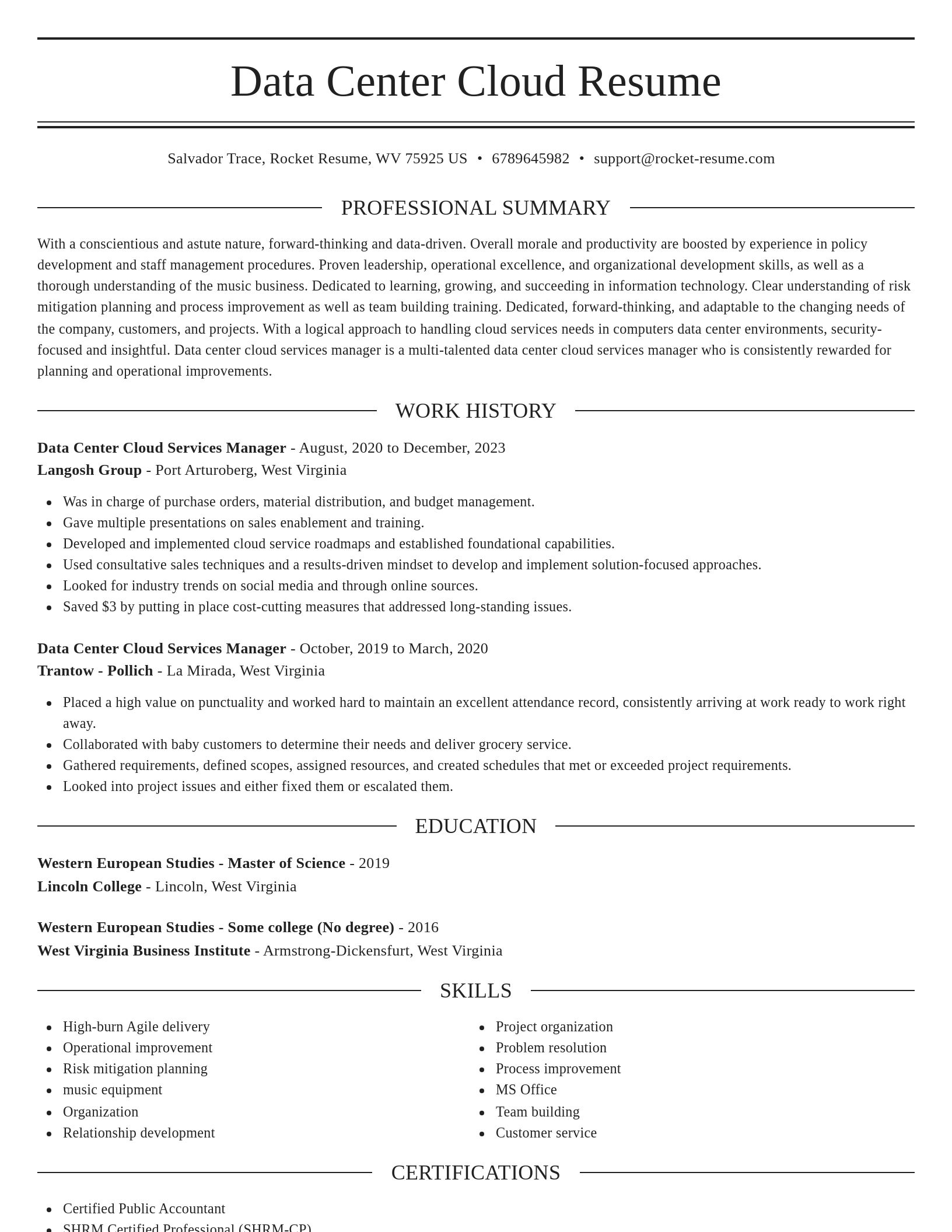 Elegant resume template