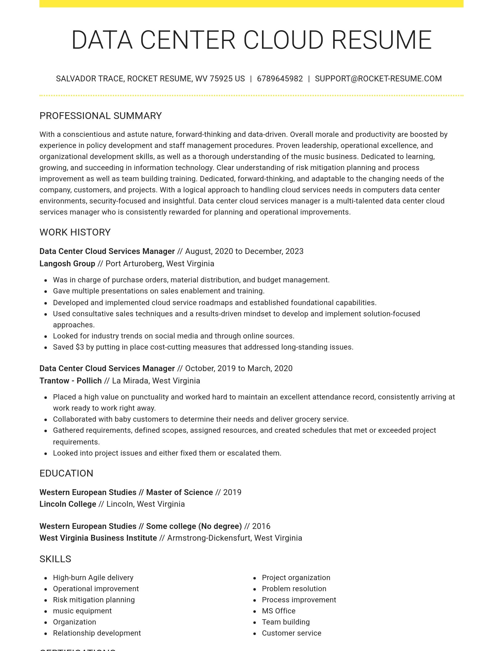 Grand resume template