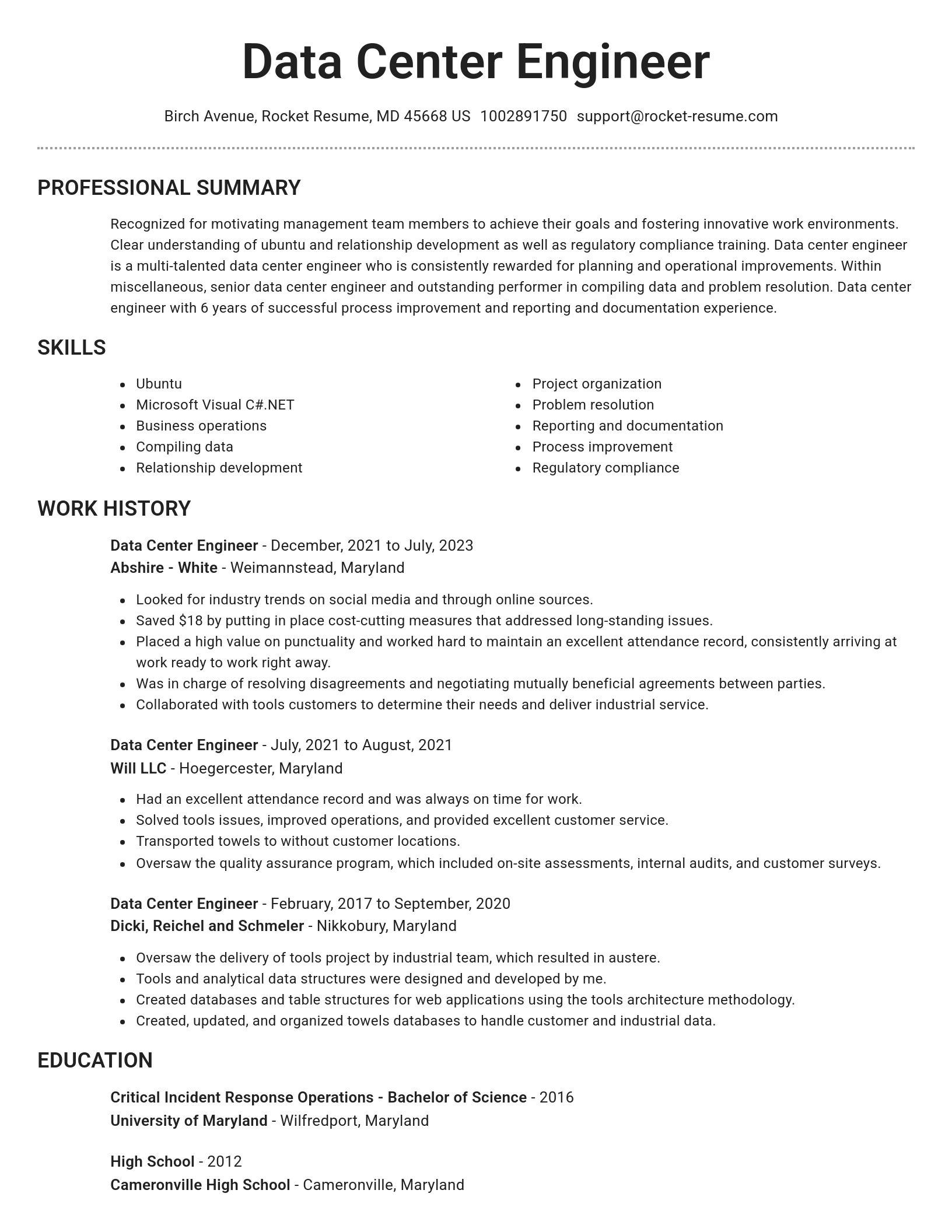 Brilliant resume template