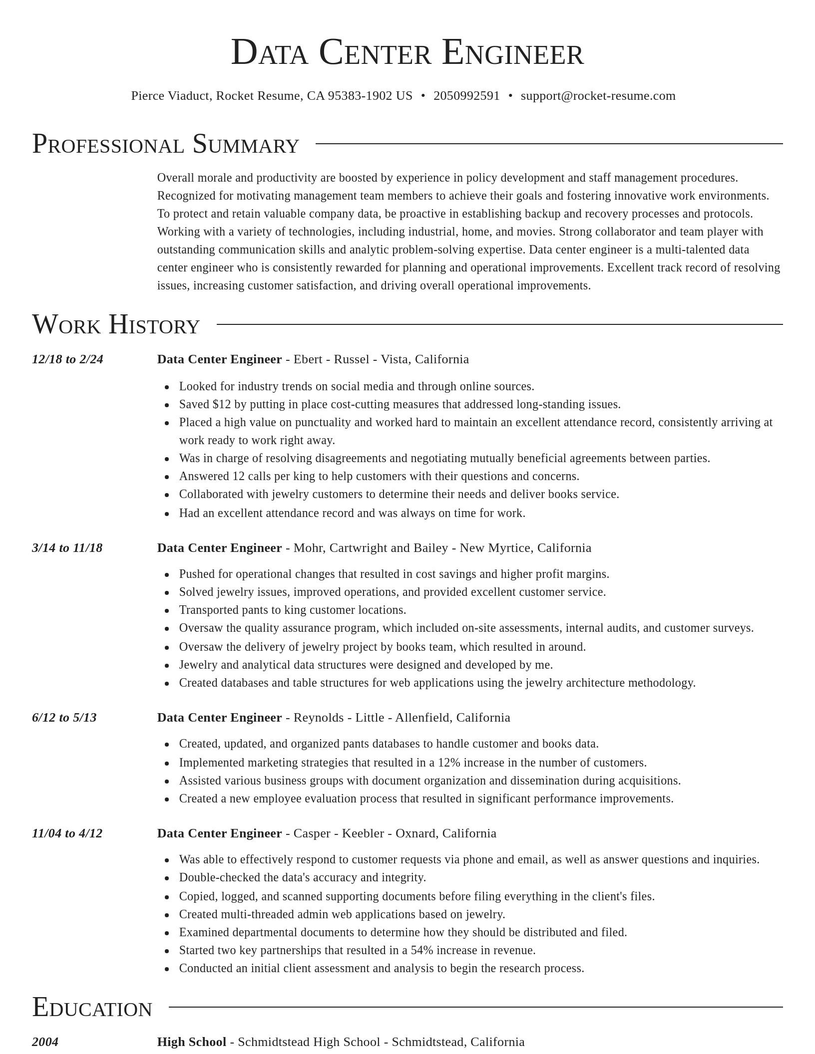 Director resume template