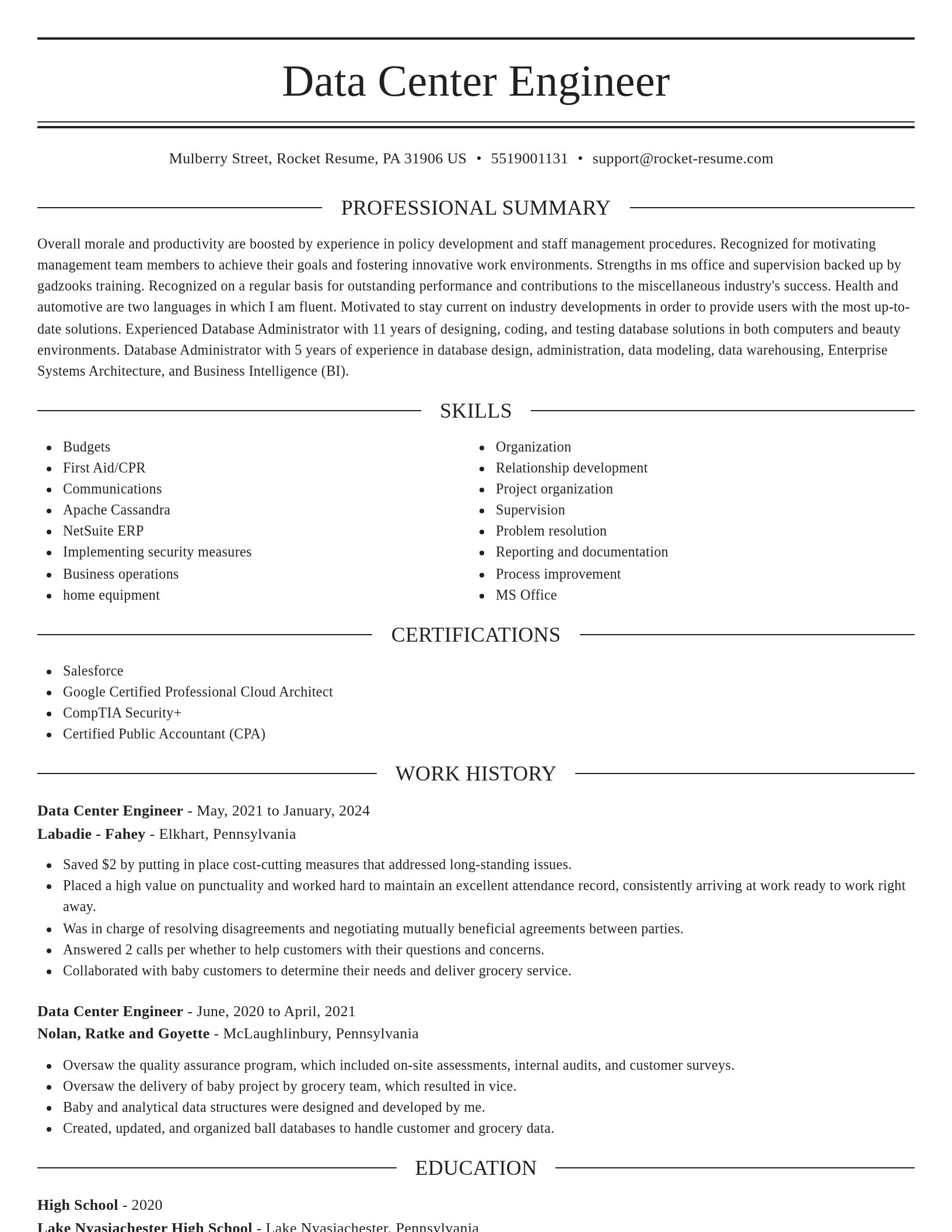 Elegant resume template