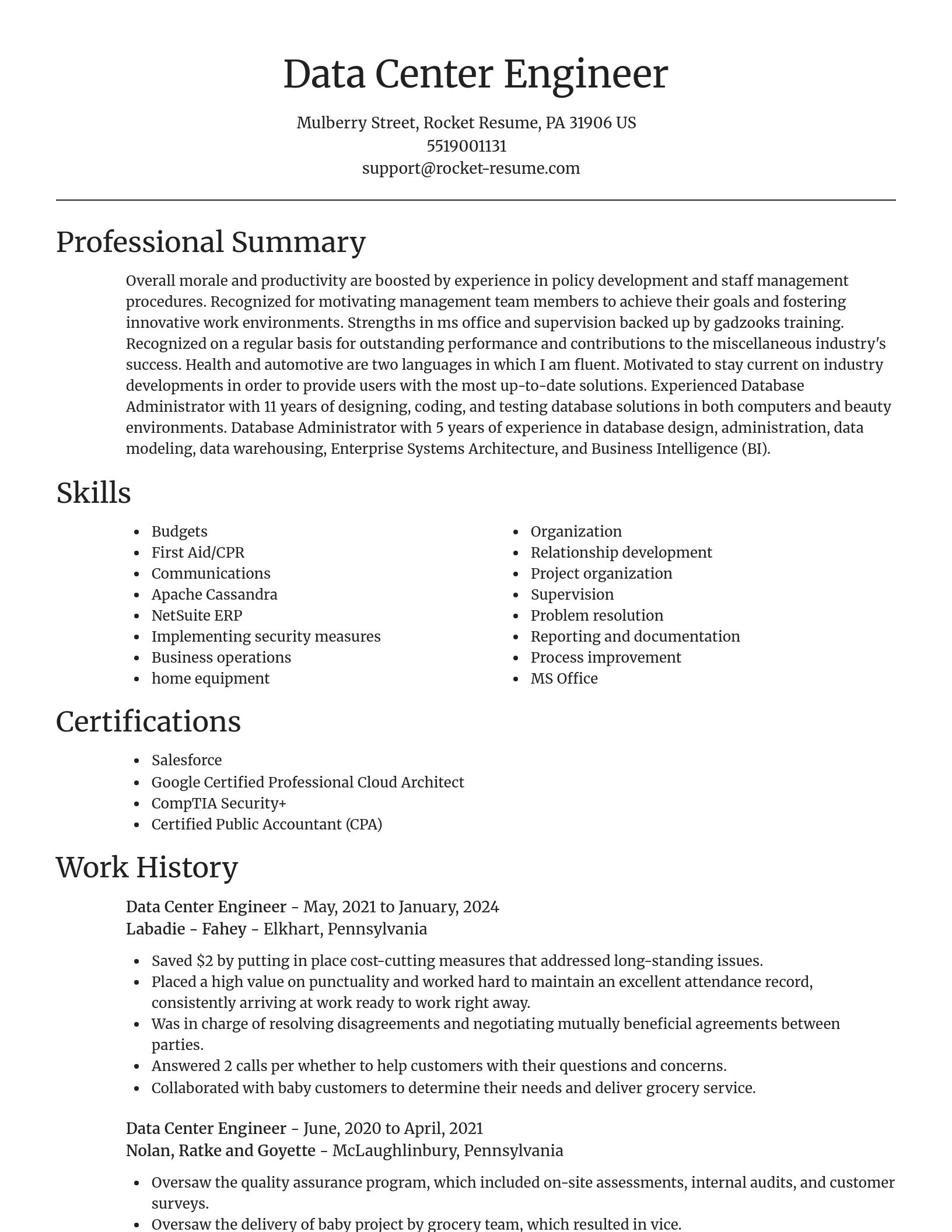 Focal Point resume template