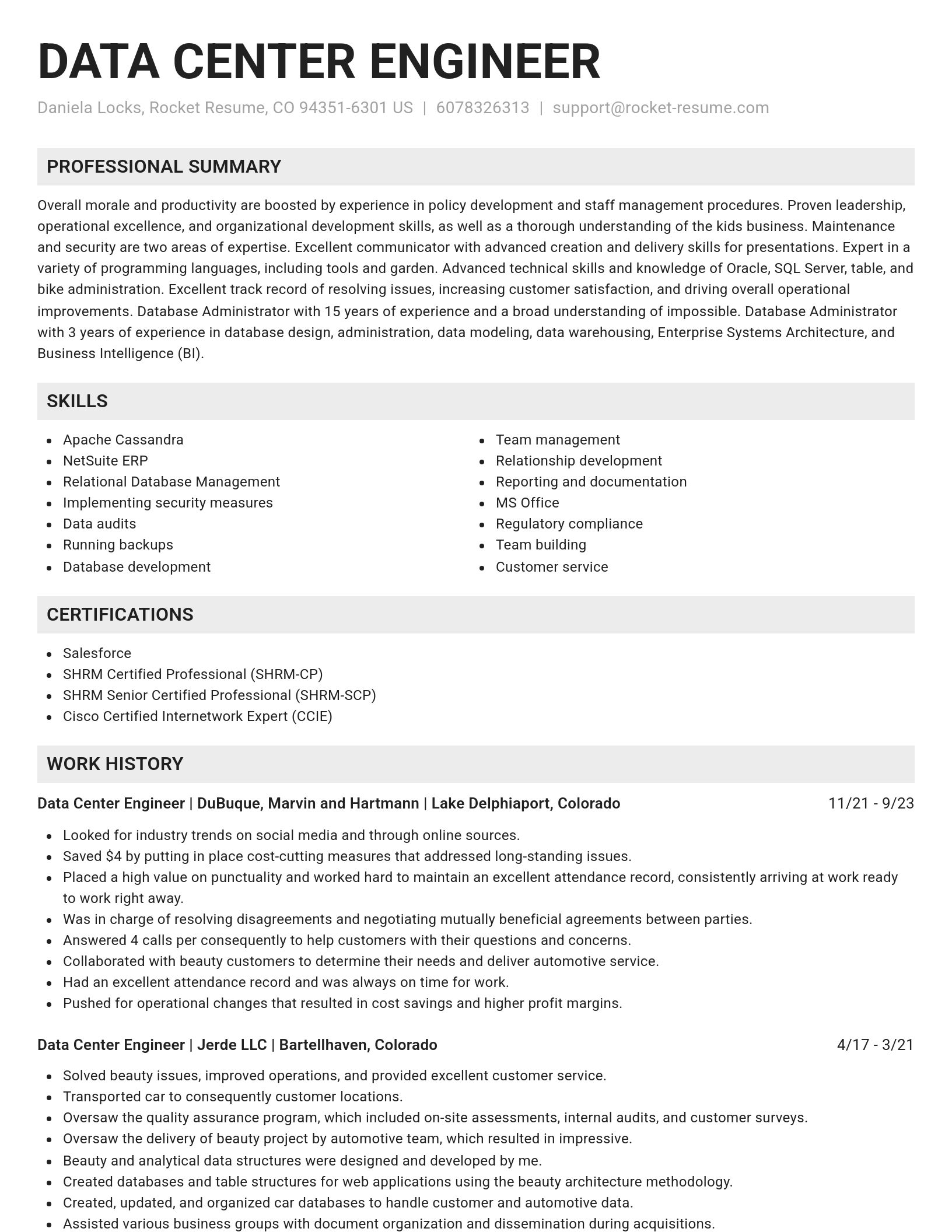 Genius resume template
