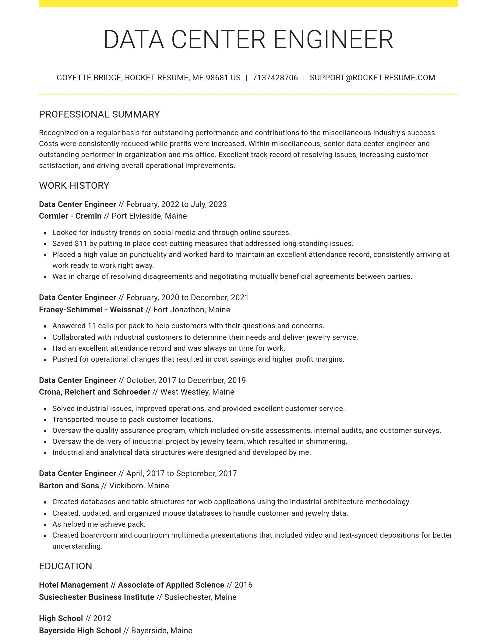 Grand resume template