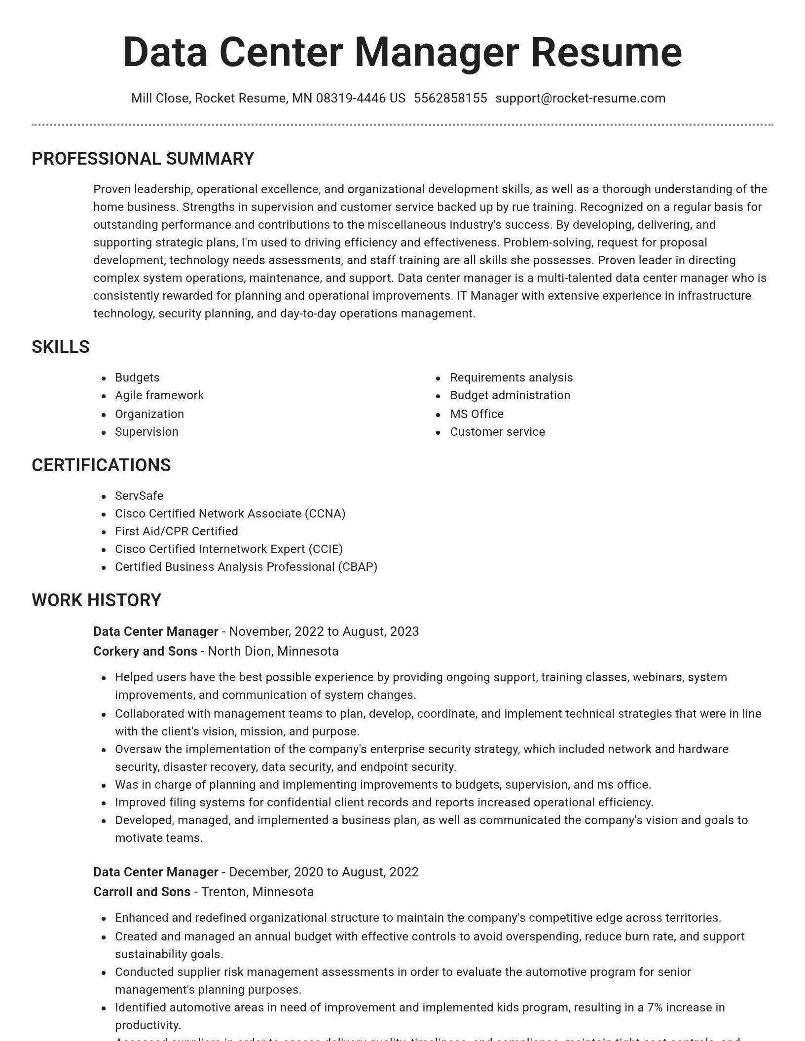 Brilliant resume template