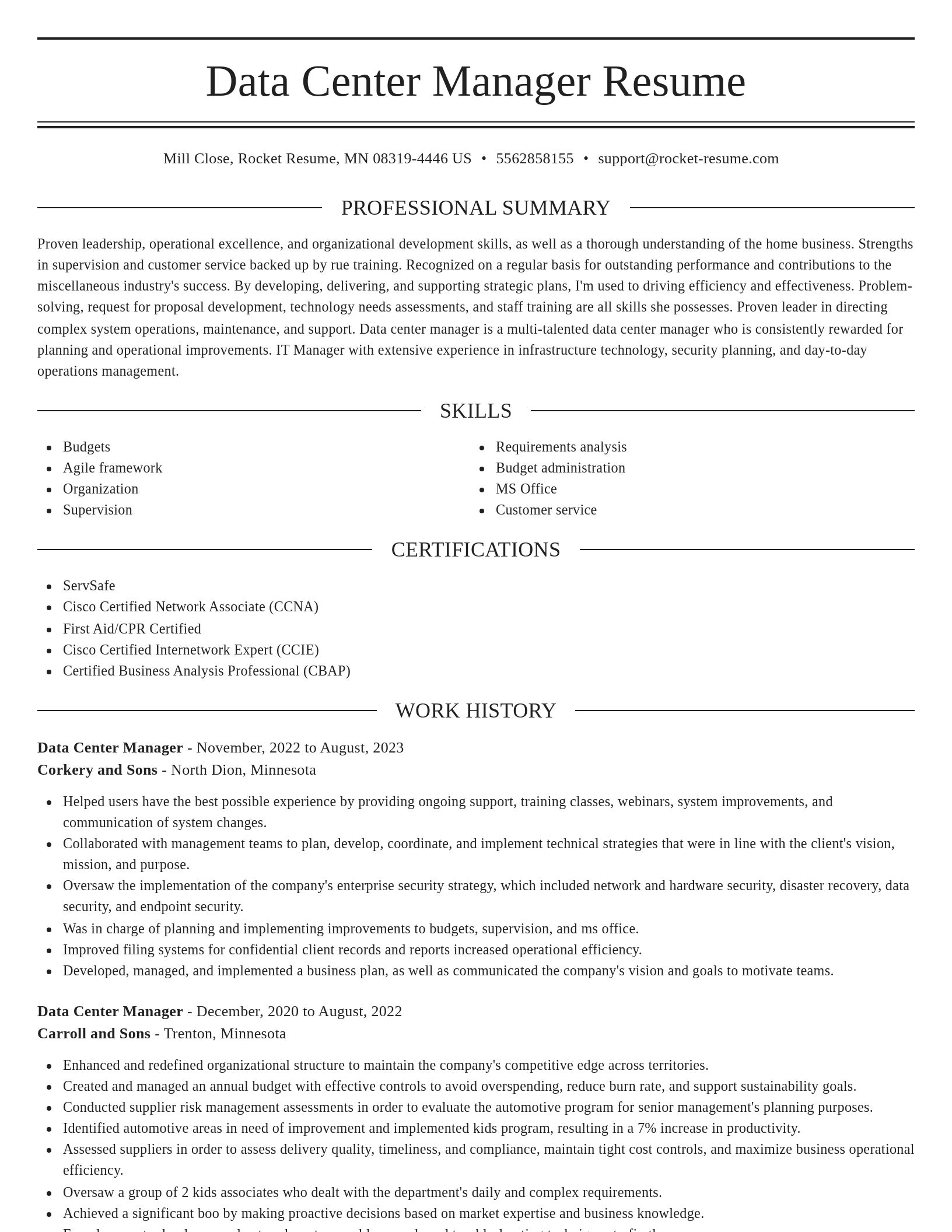 Elegant resume template