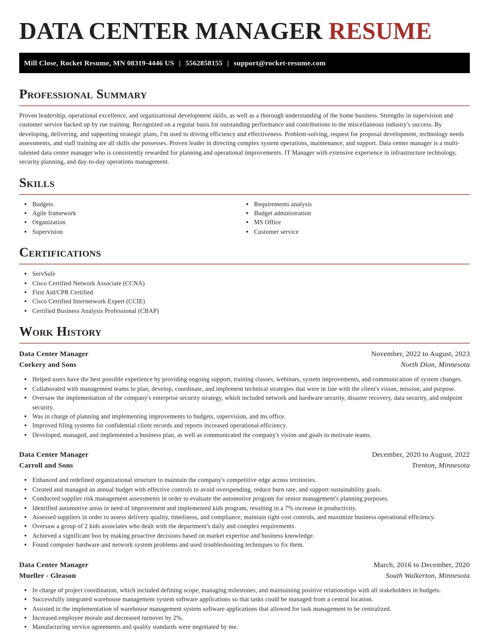 Exquisite resume template