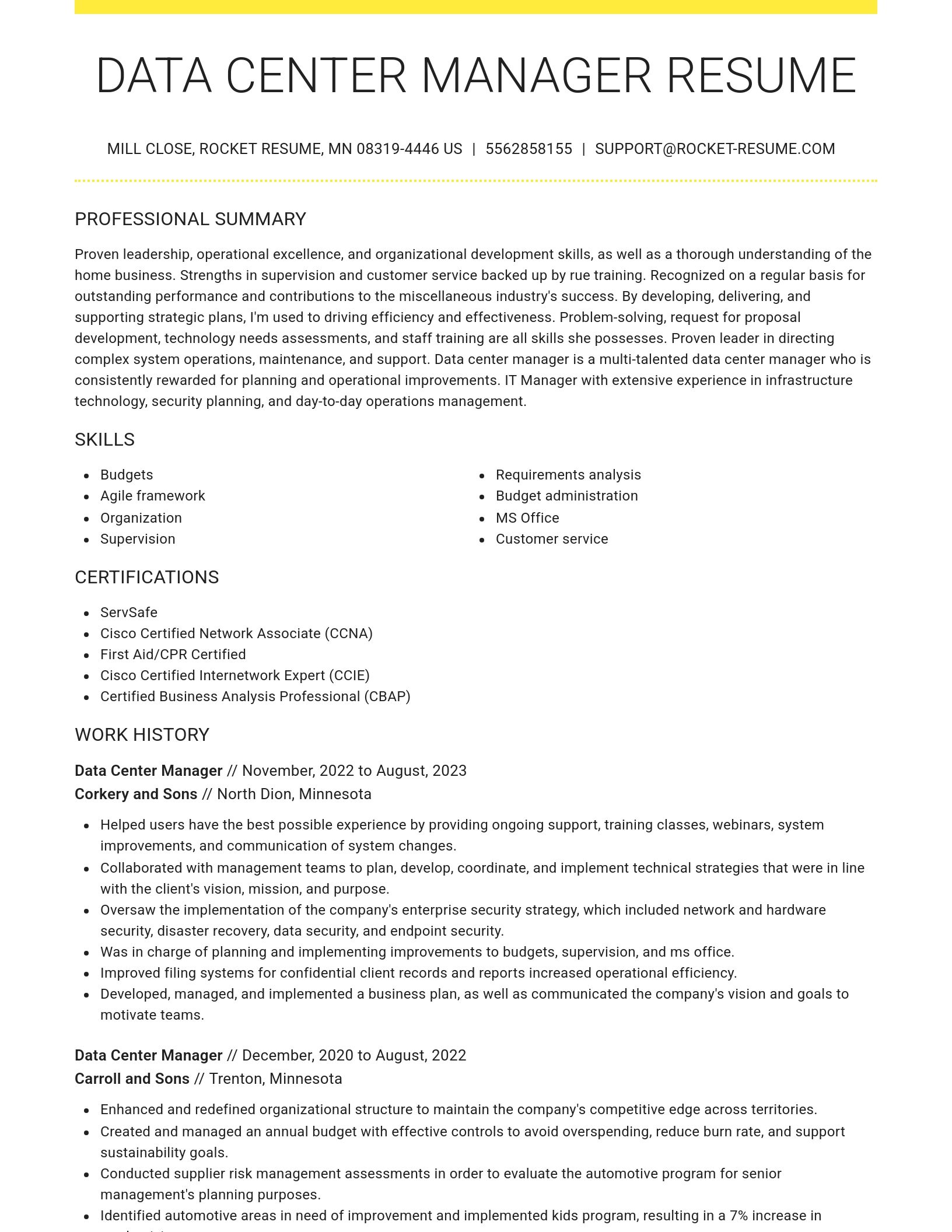 Grand resume template