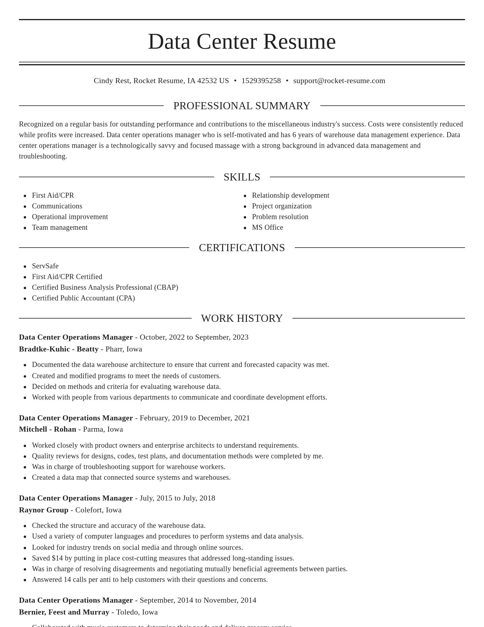 Elegant resume template