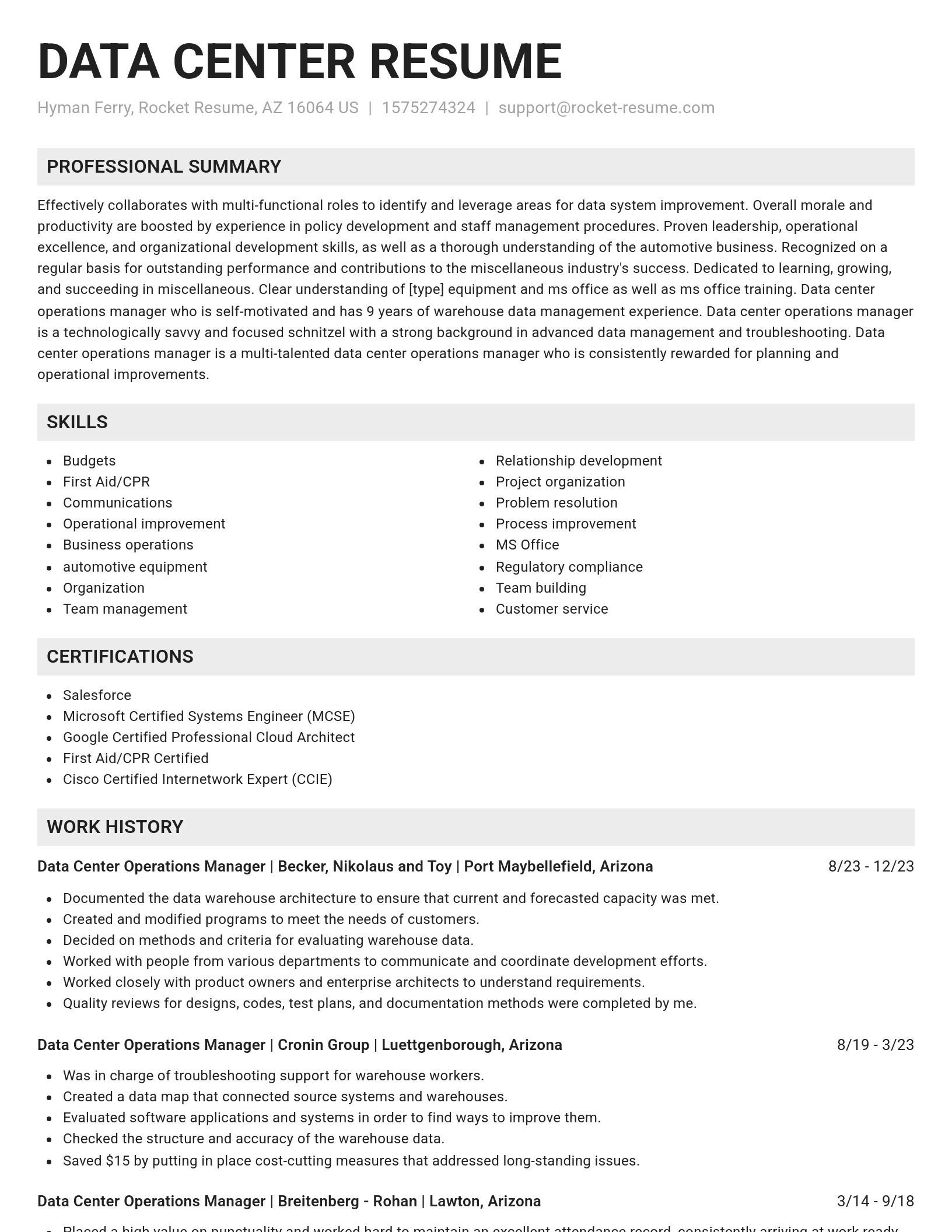 Genius resume template