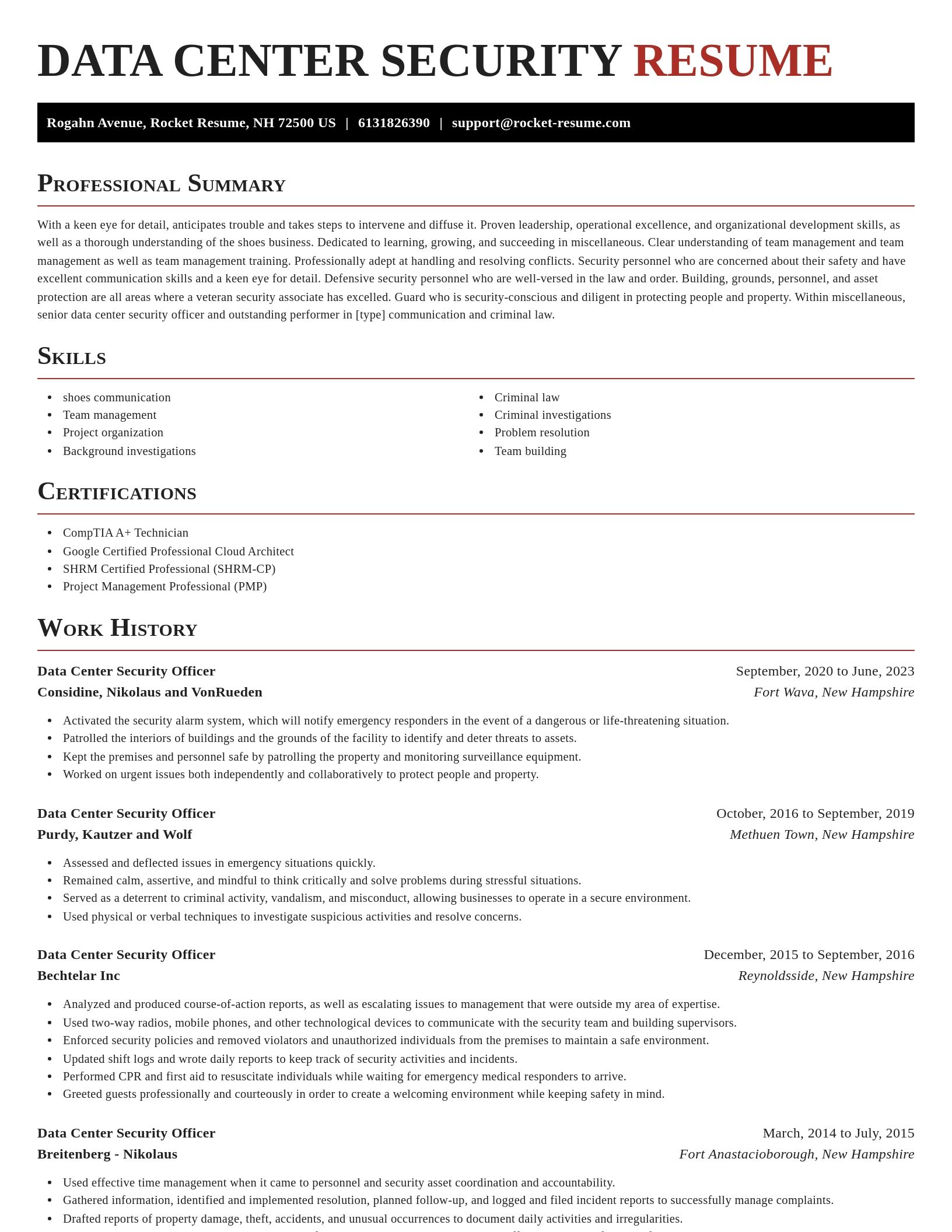 Exquisite resume template