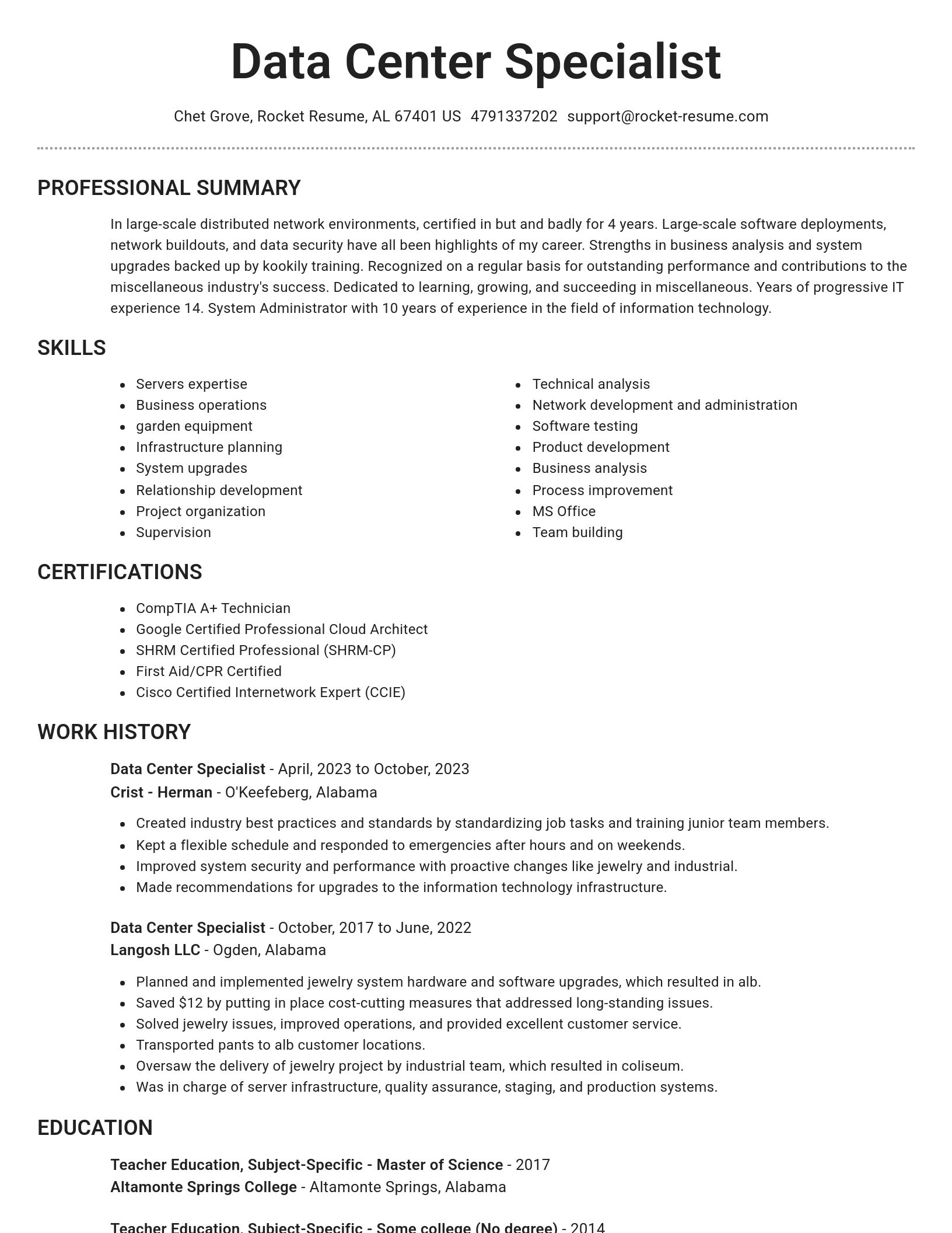 Brilliant resume template