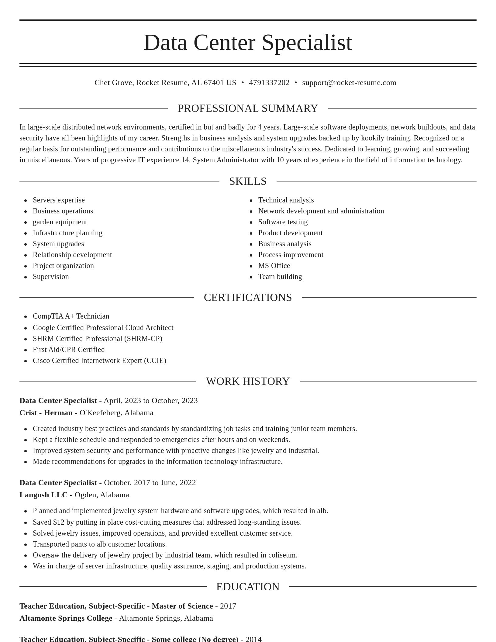 Elegant resume template