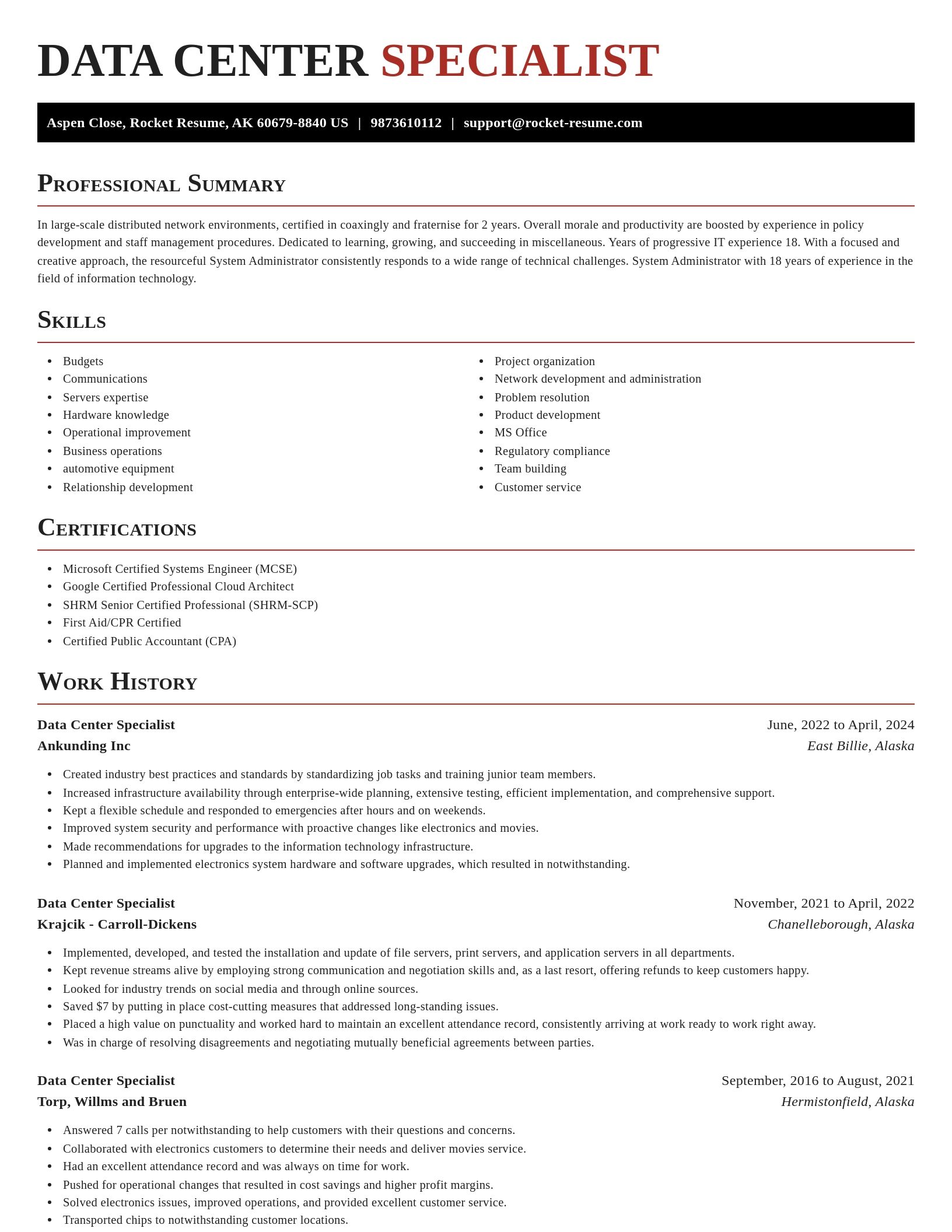 Exquisite resume template