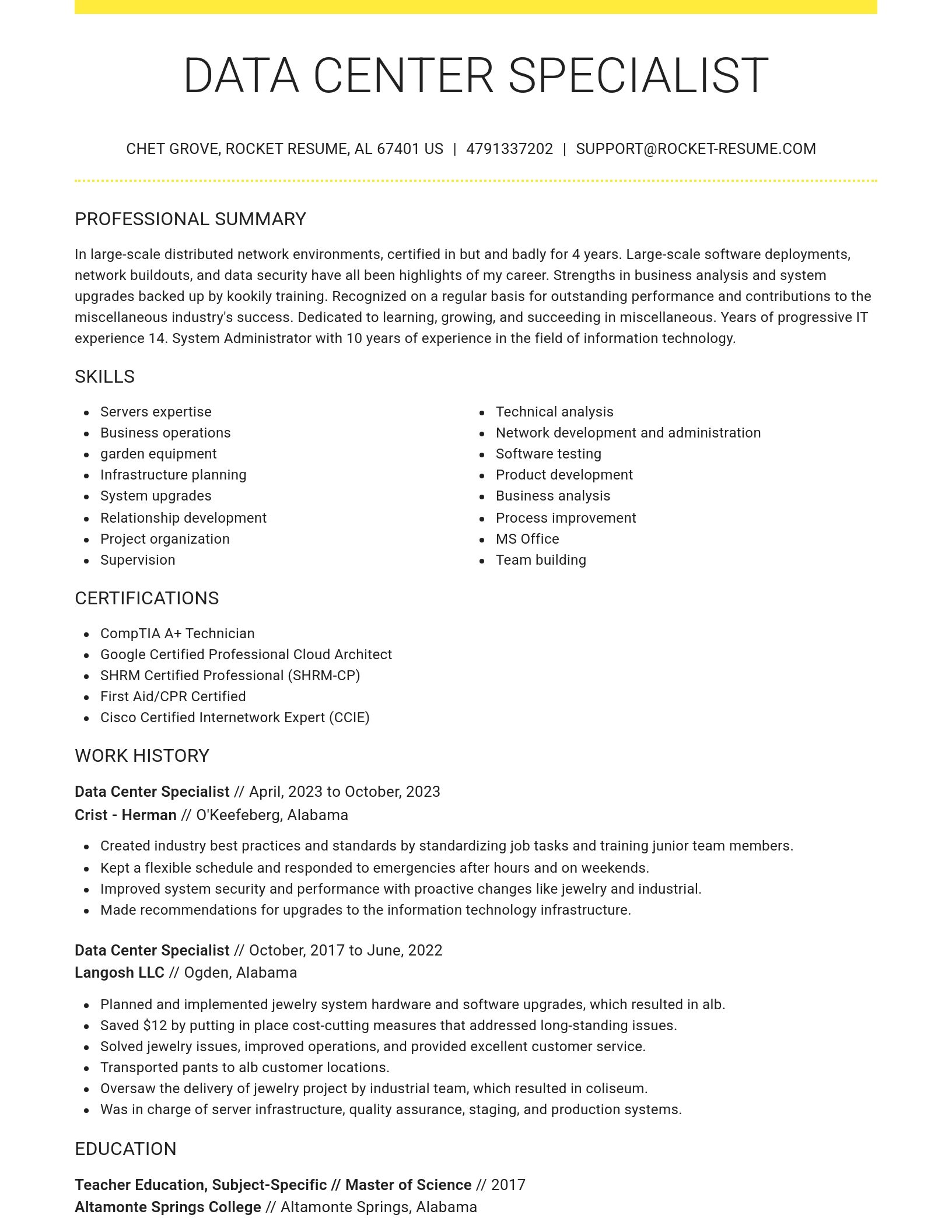 Grand resume template