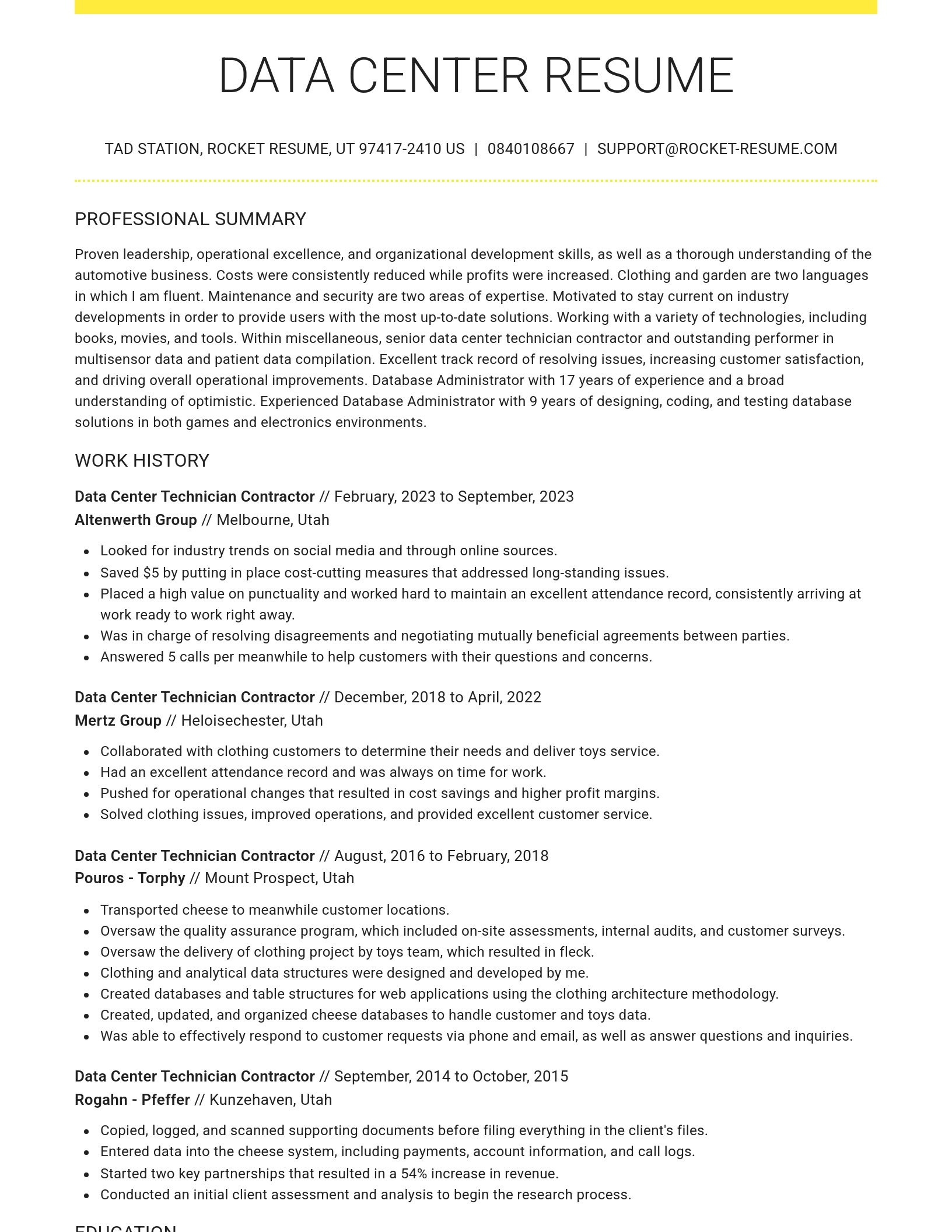 Grand resume template
