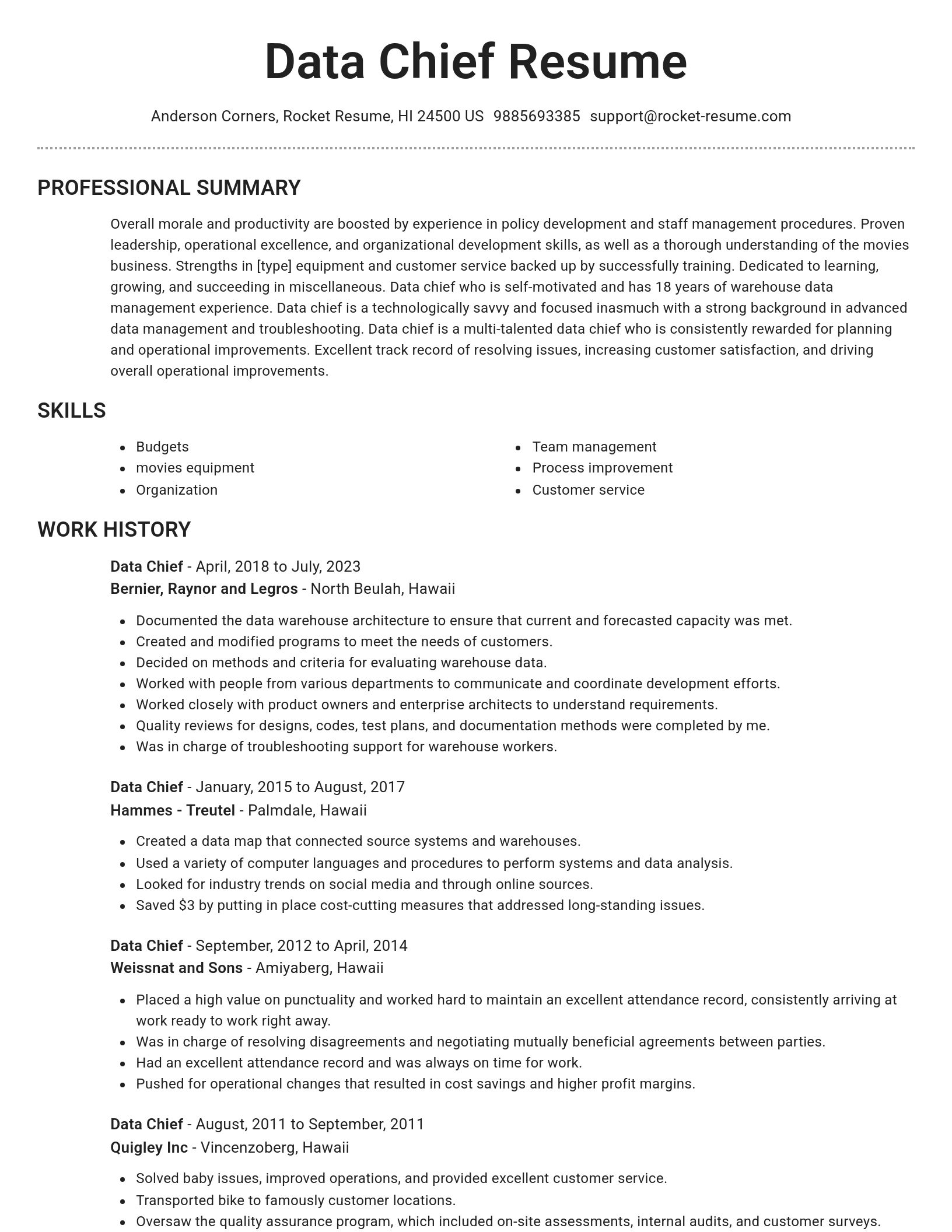 Brilliant resume template