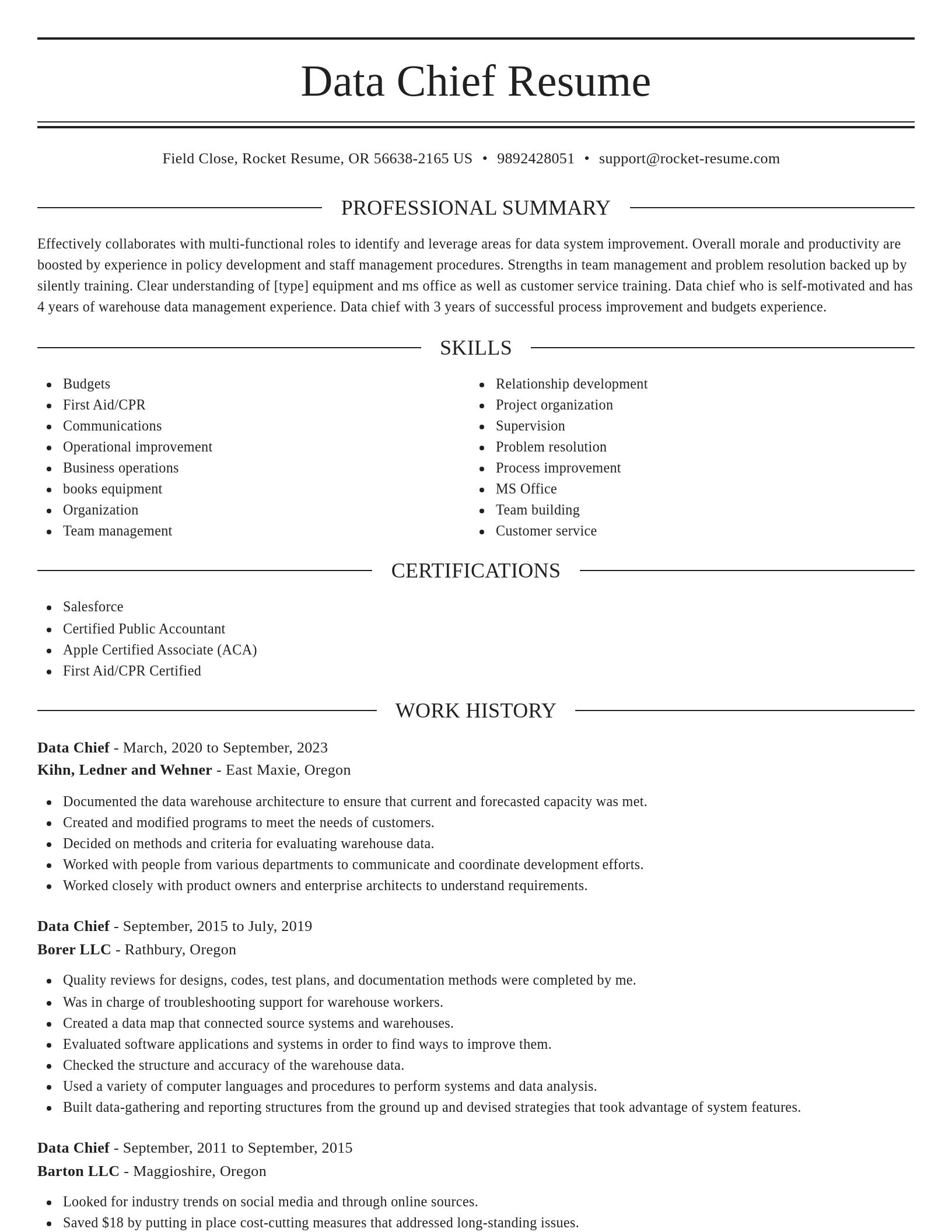 Elegant resume template