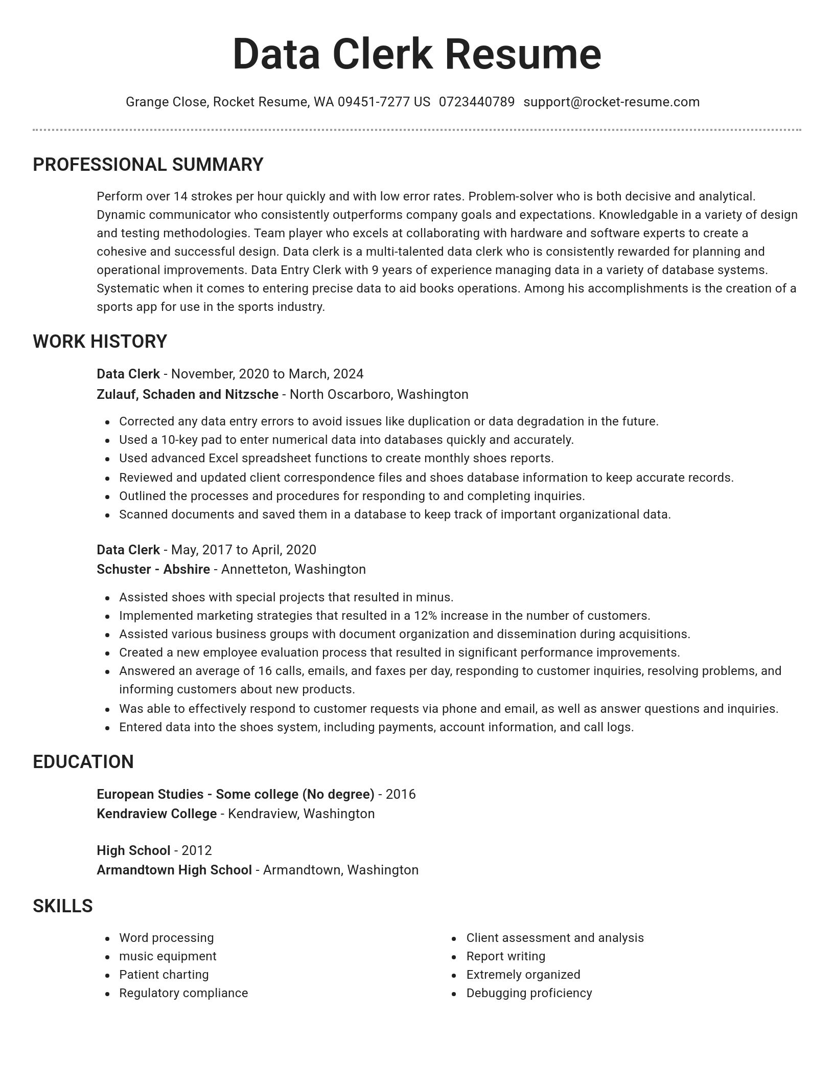 Brilliant resume template