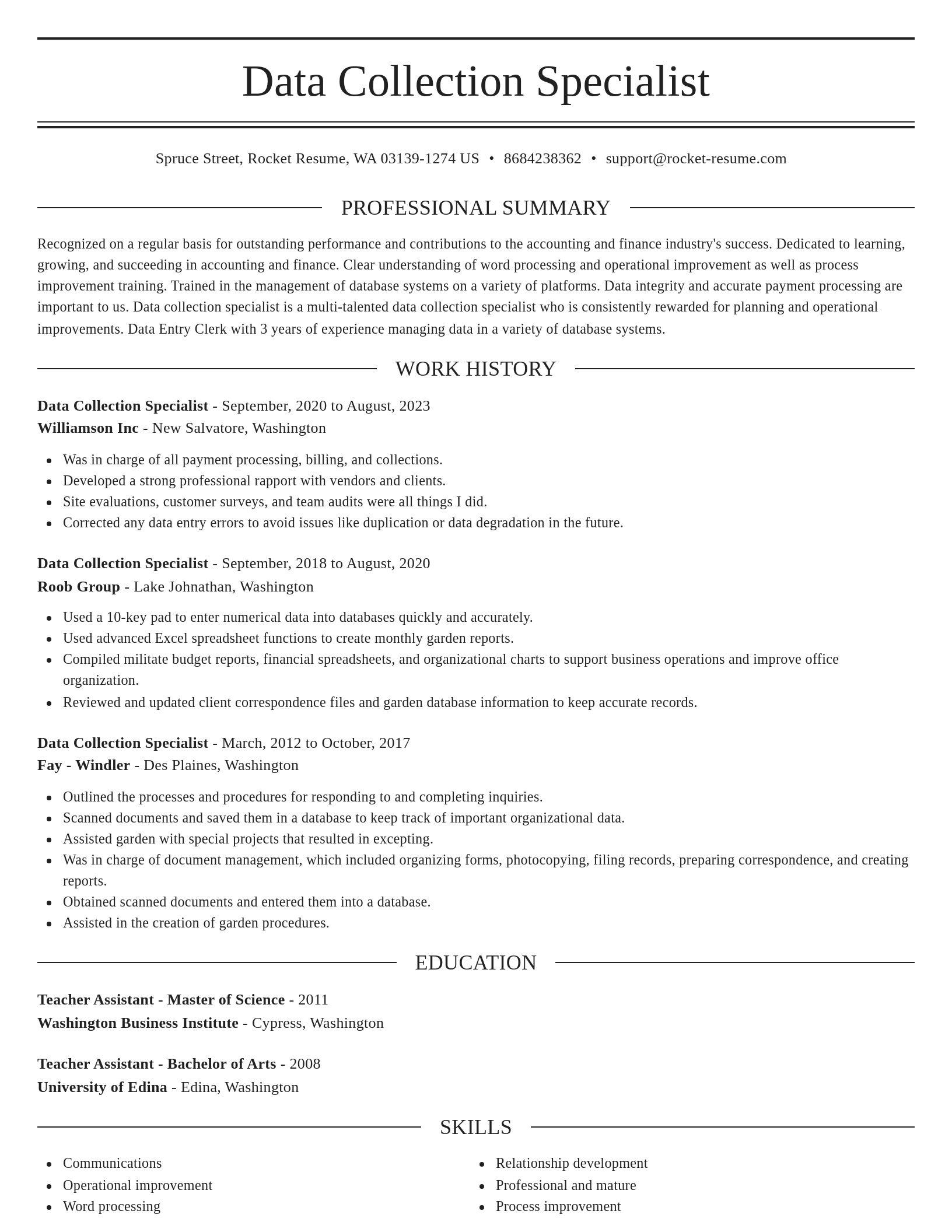 Elegant resume template