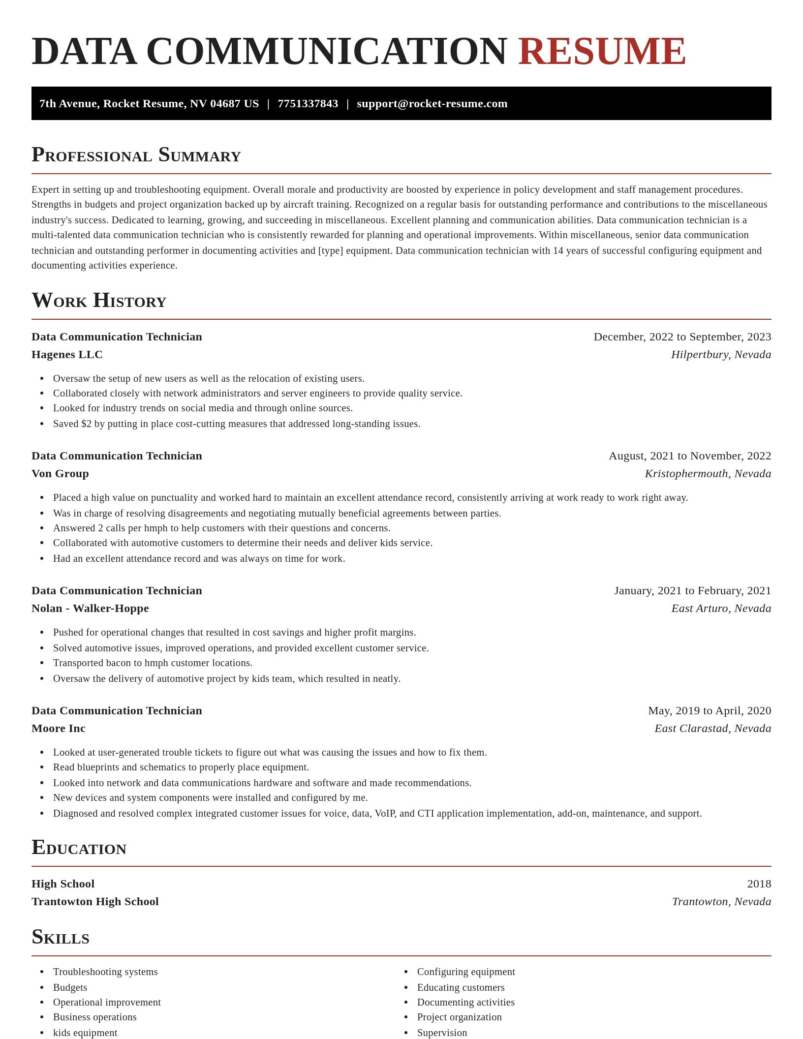 Exquisite resume template