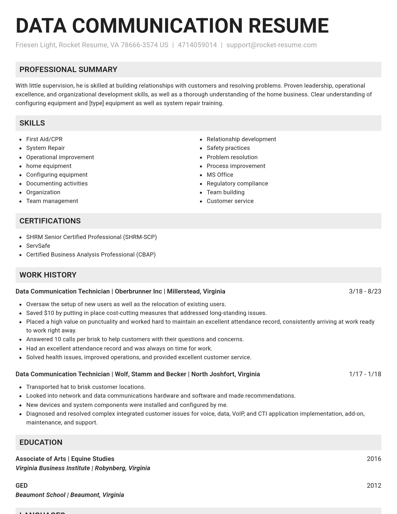 Genius resume template