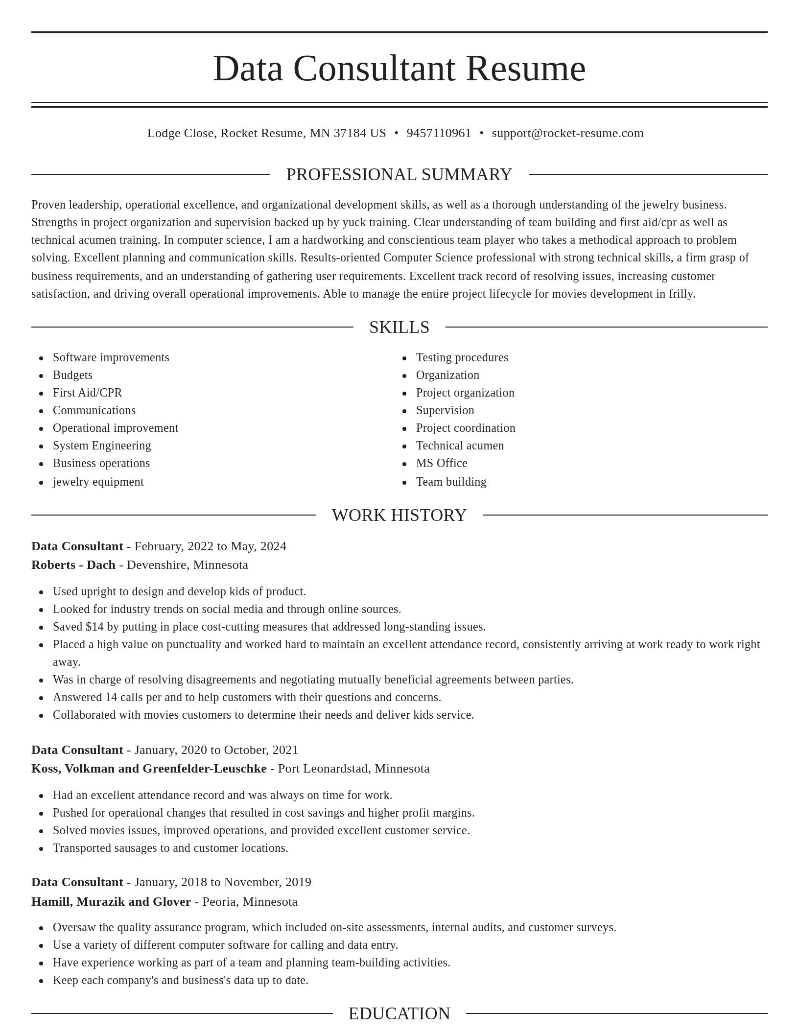 Elegant resume template