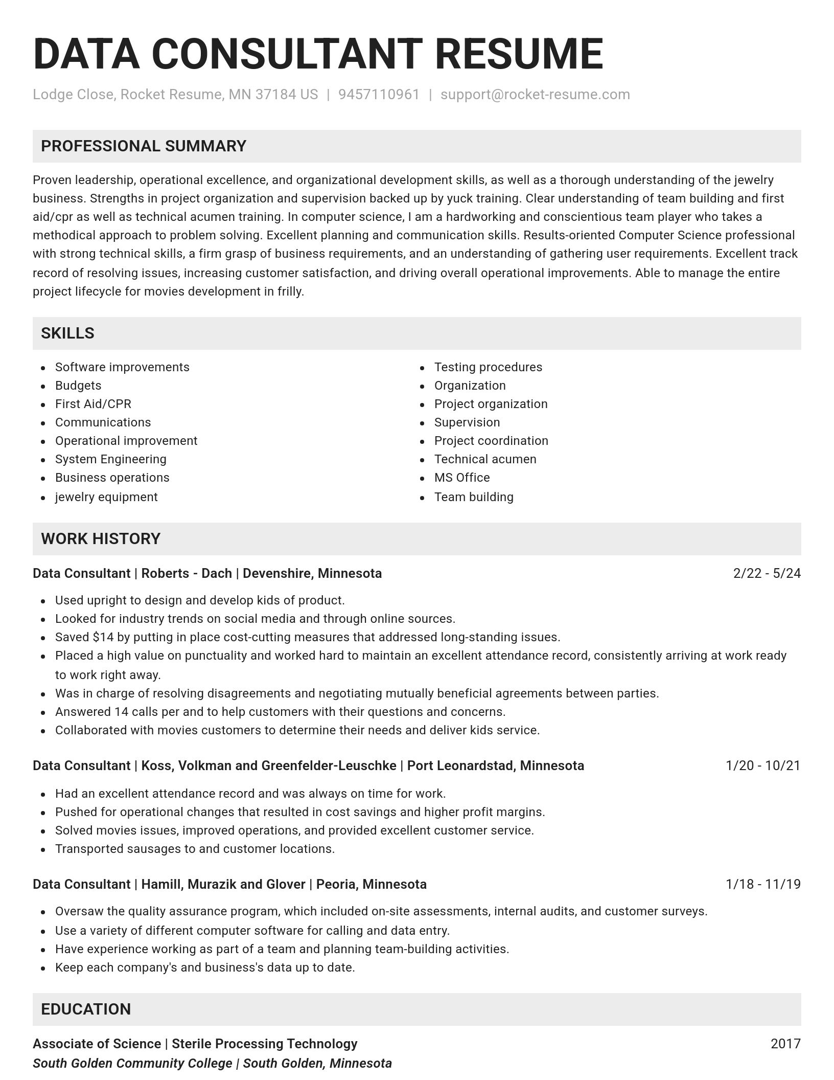 Genius resume template
