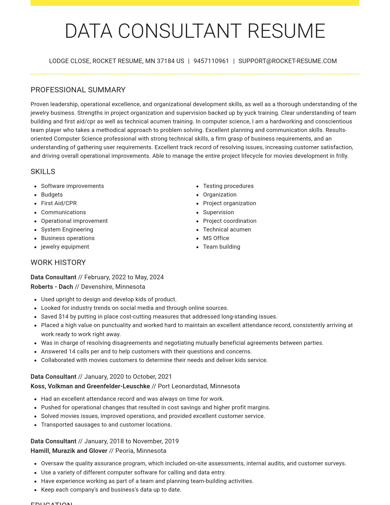 Grand resume template
