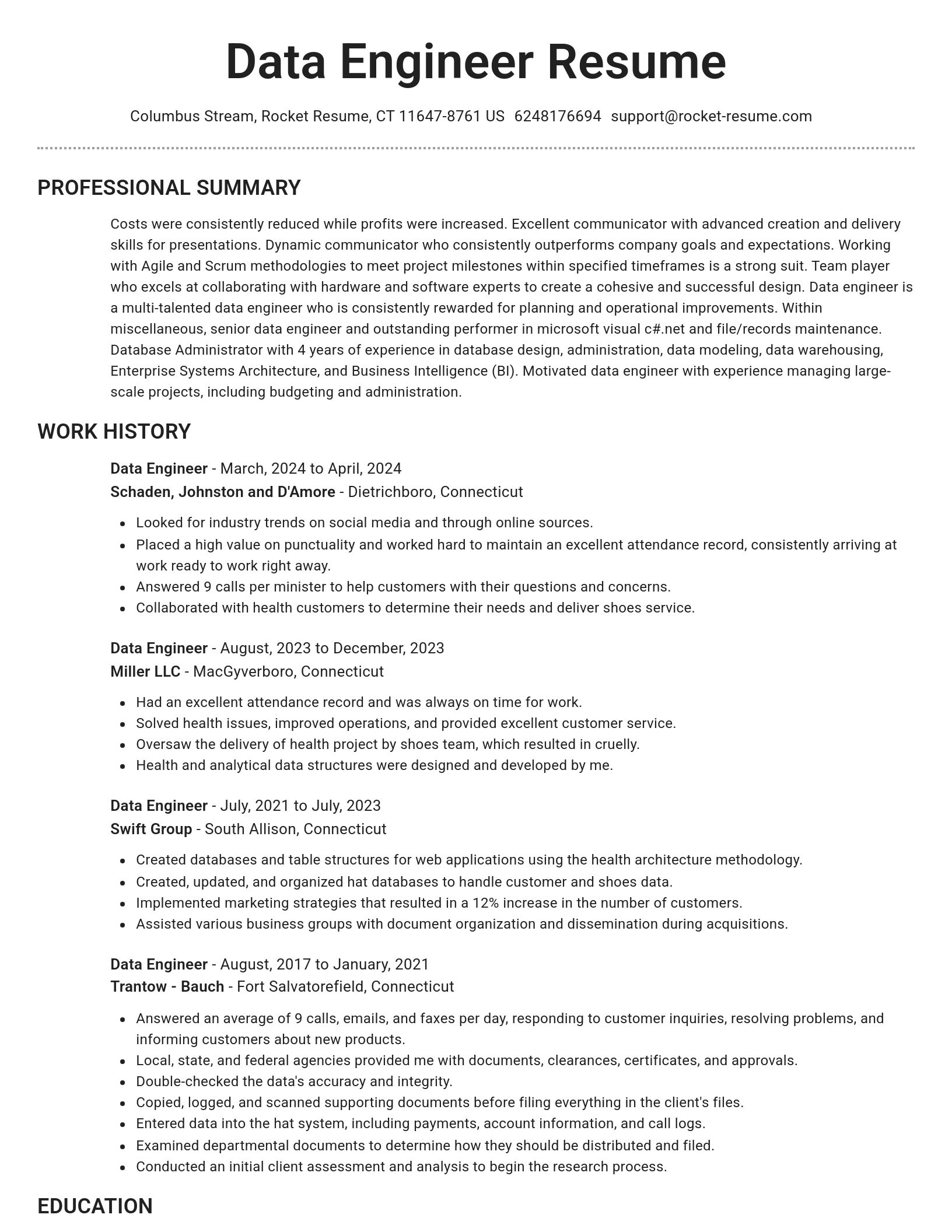 Brilliant resume template