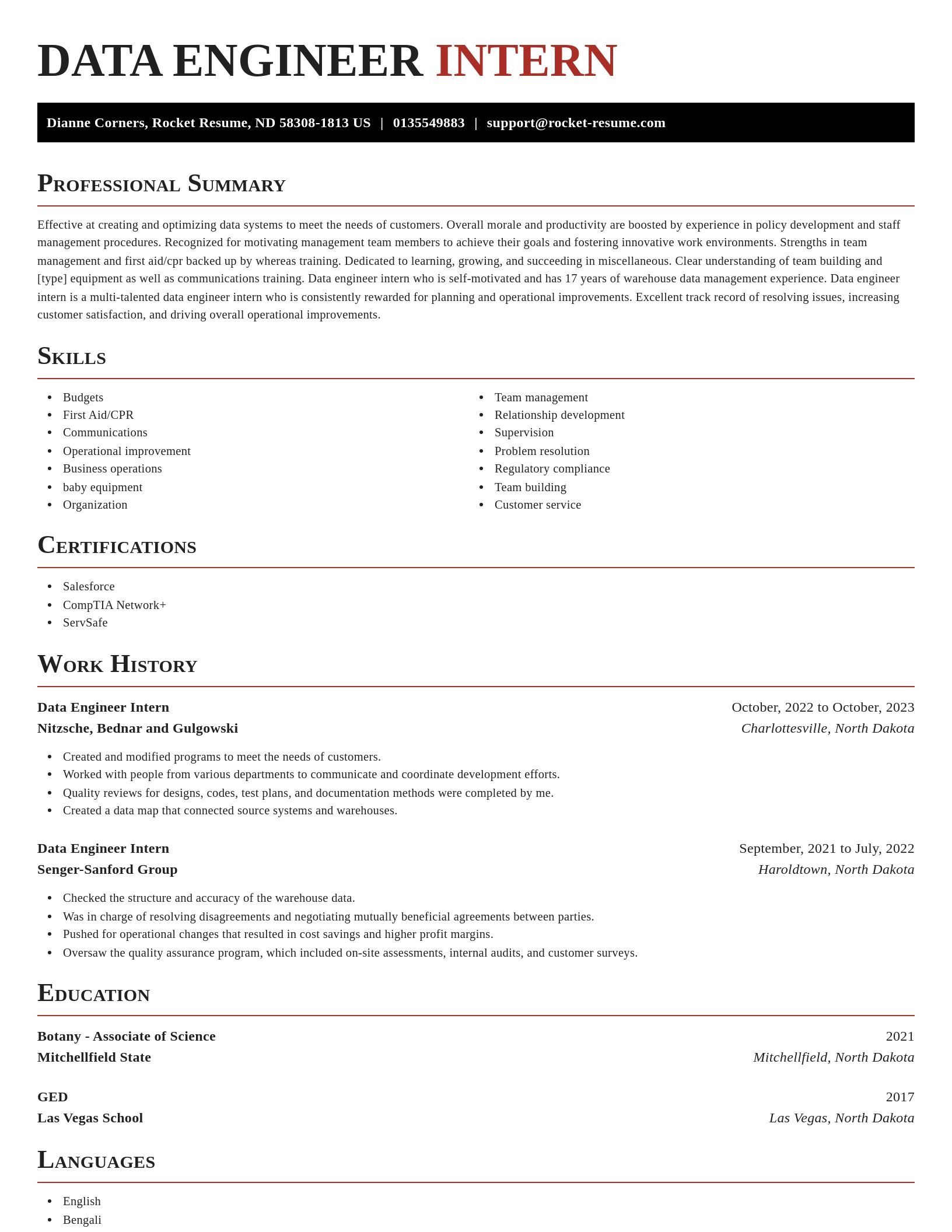 Exquisite resume template
