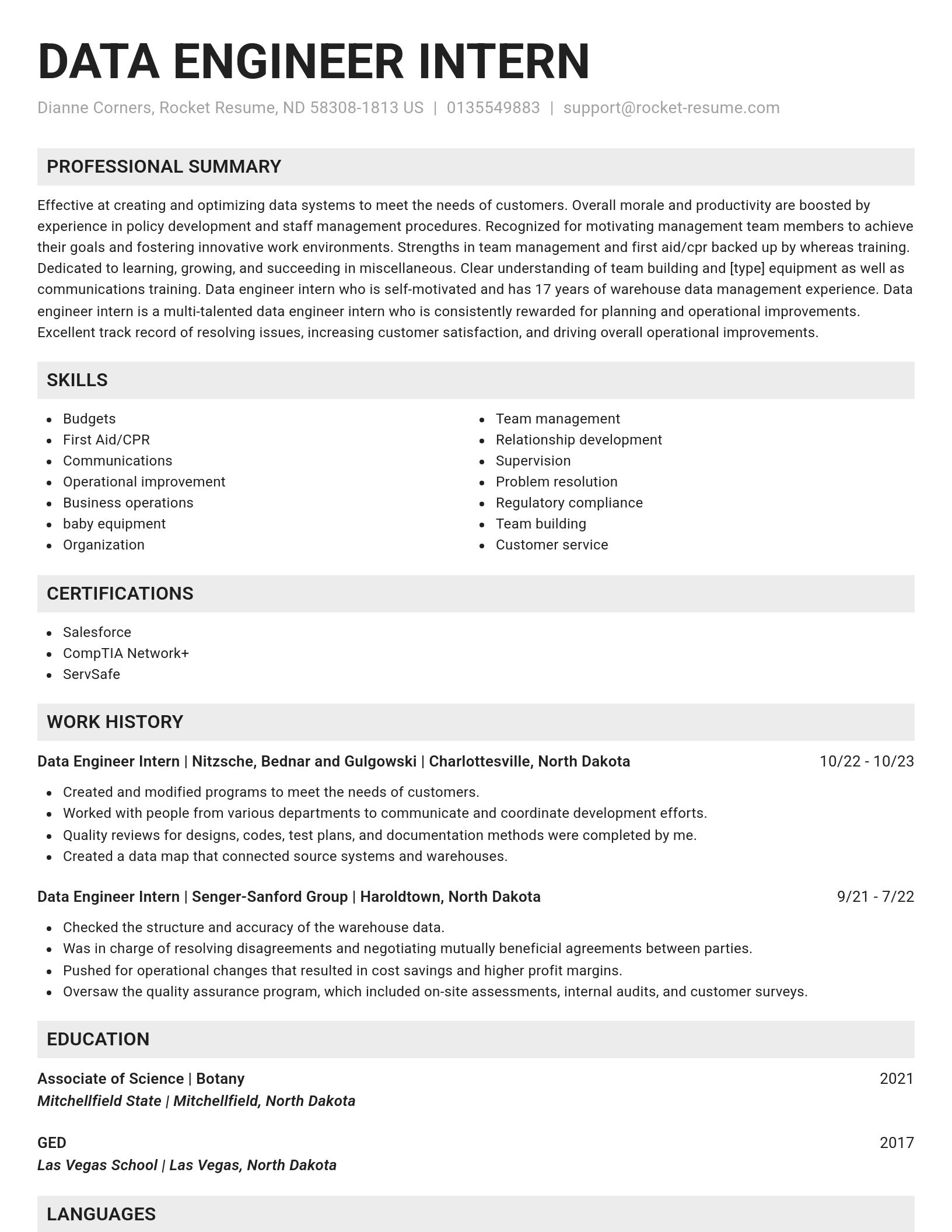 Genius resume template