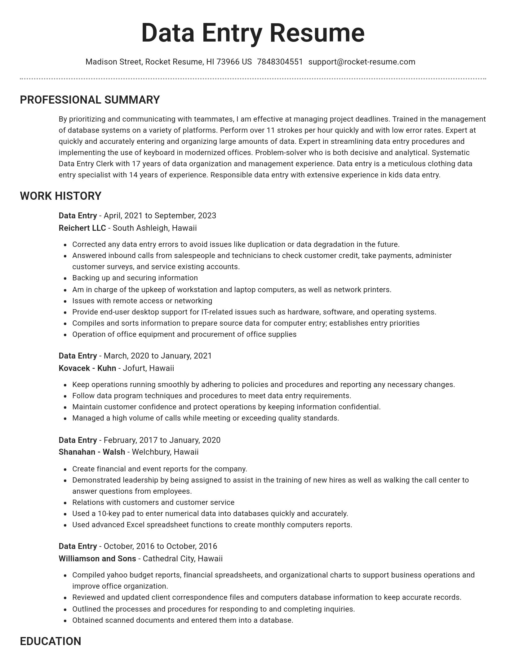 Brilliant resume template