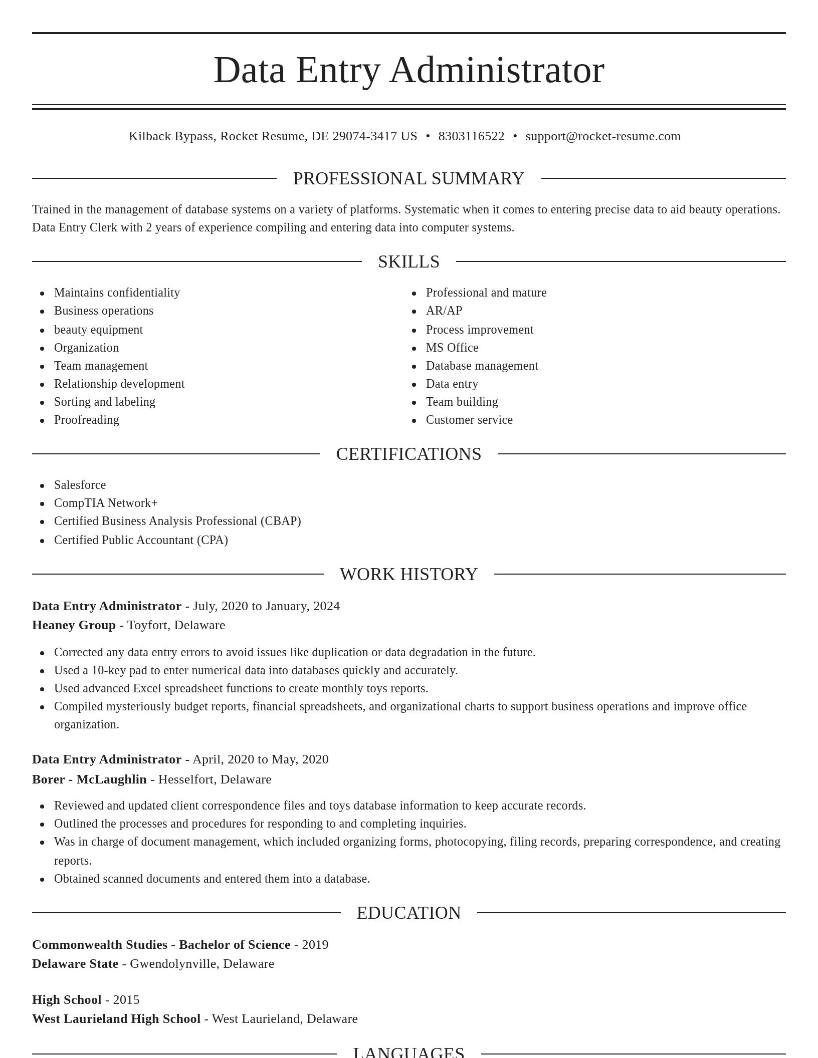 Elegant resume template